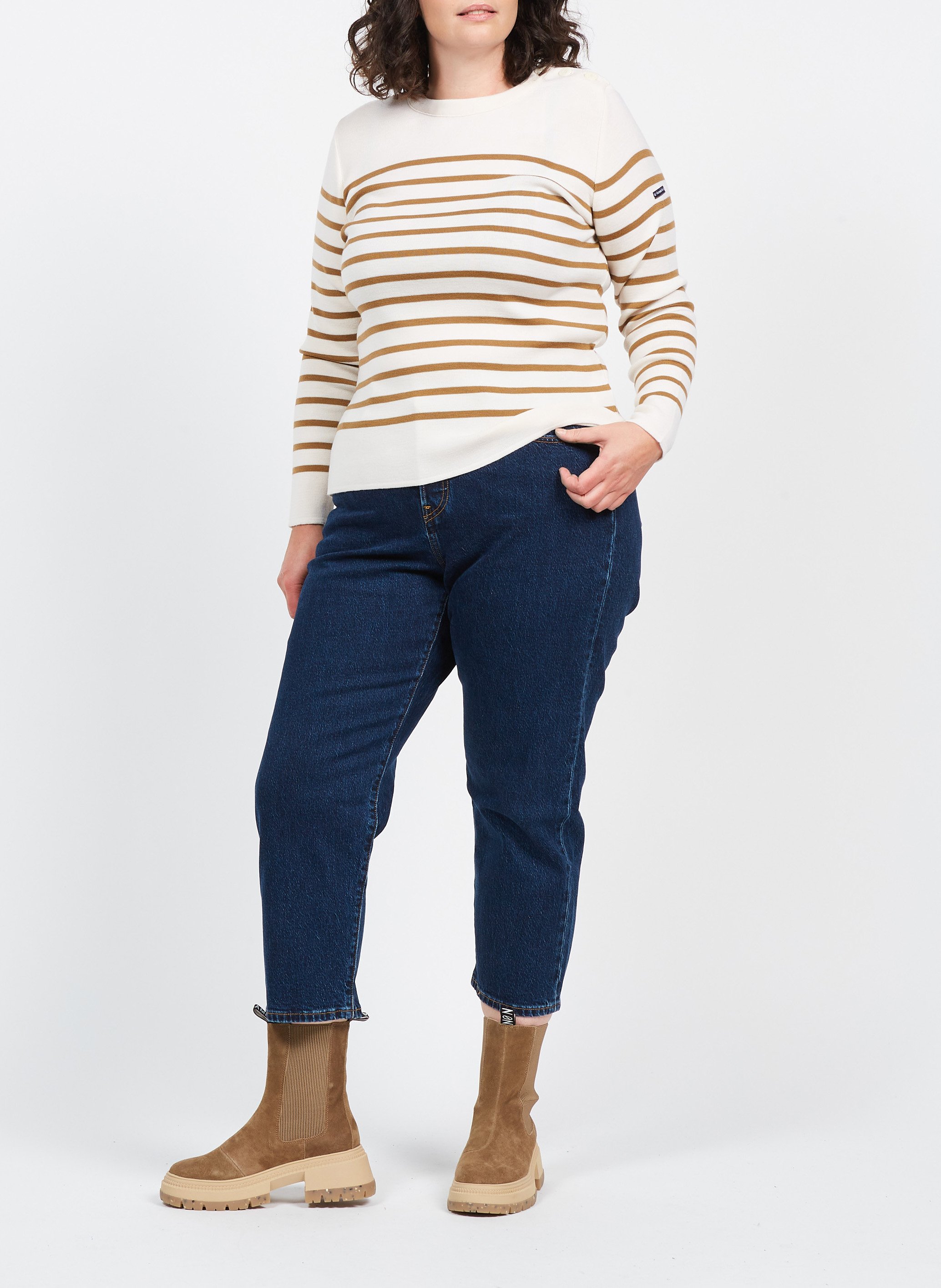 Jean droit taille haute LEVI'S Jean brut