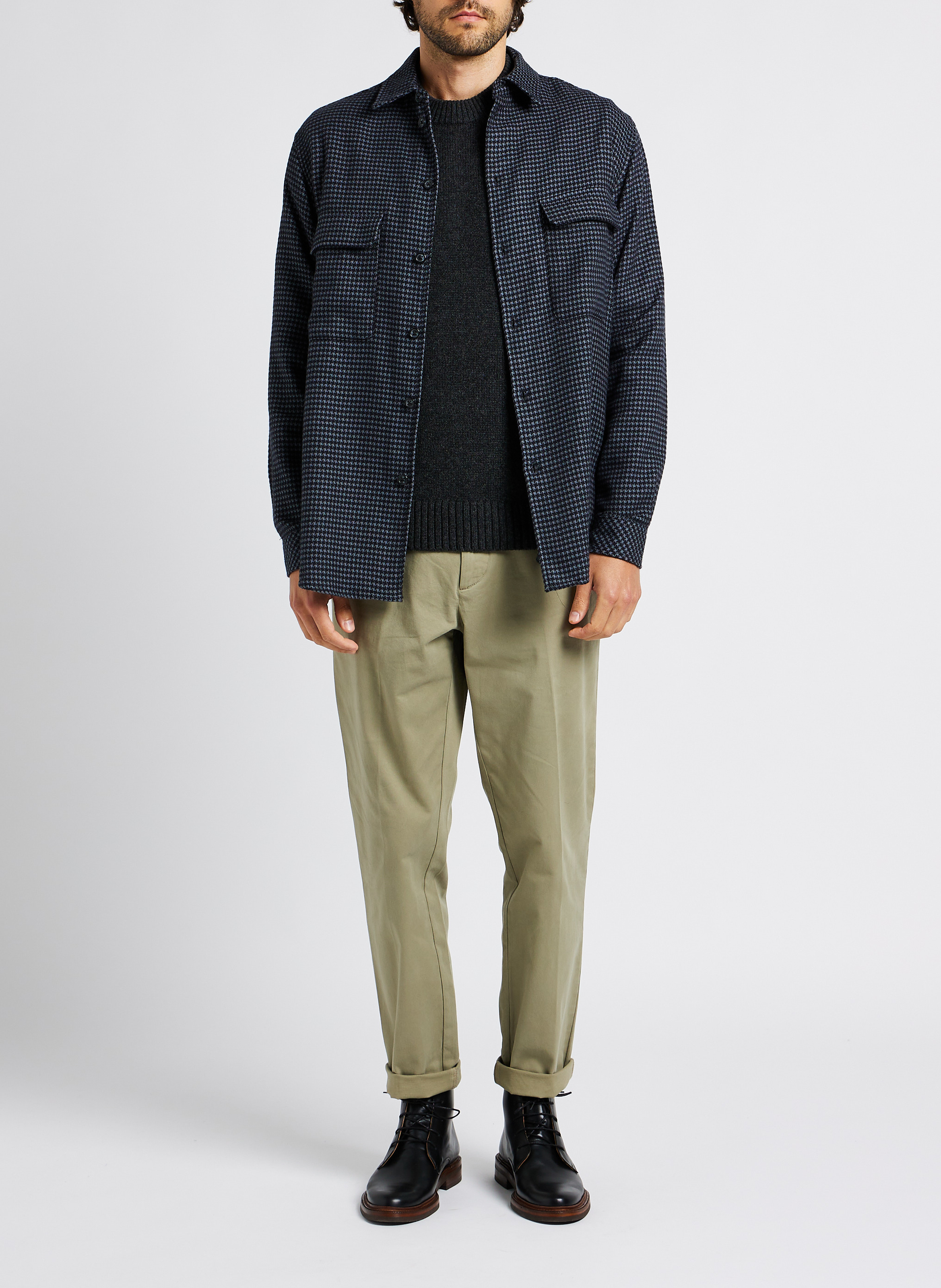 Rundhalspullover aus Wollmix, Regular Fit SAMSOE SAMSOE Grau