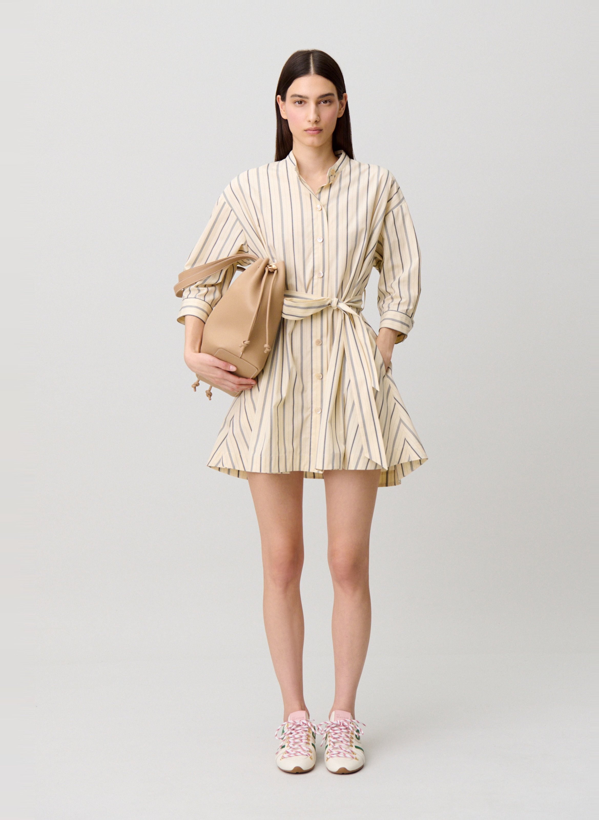 Robe courte col rond à rayures CLAUDIE PIERLOT Multicolore