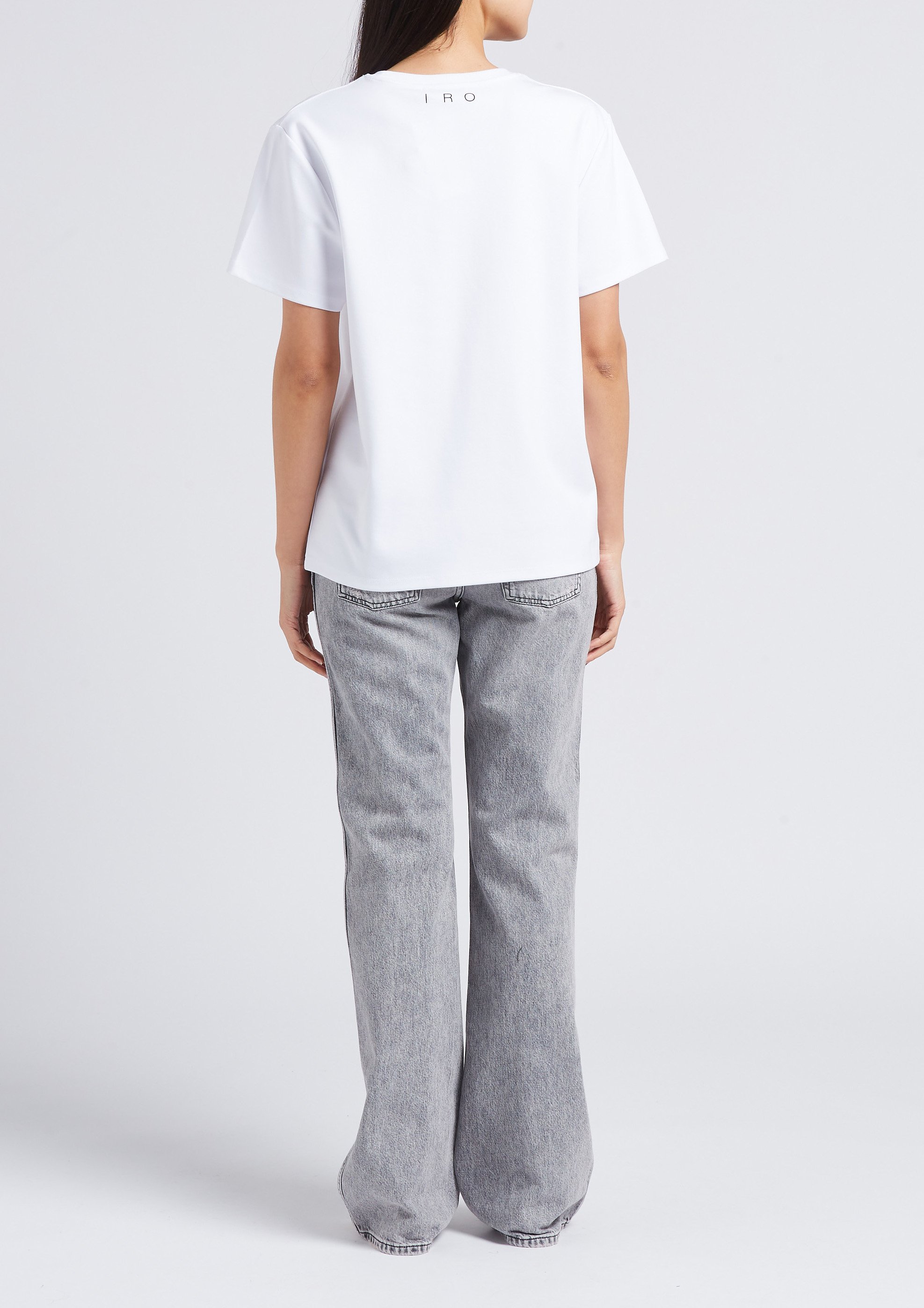 Jean flare taille haute en coton  IRO Gris