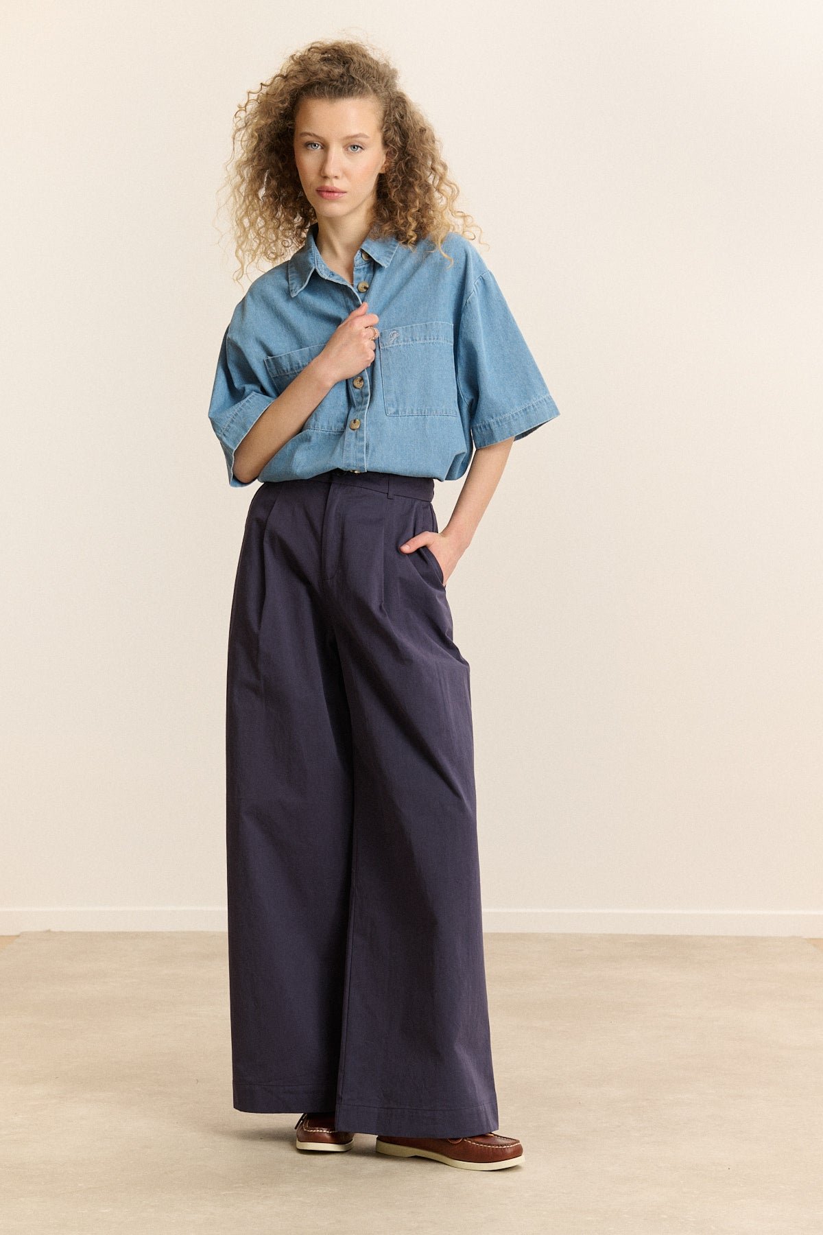 Wide pleated trousers  GARANCE PARIS Blue