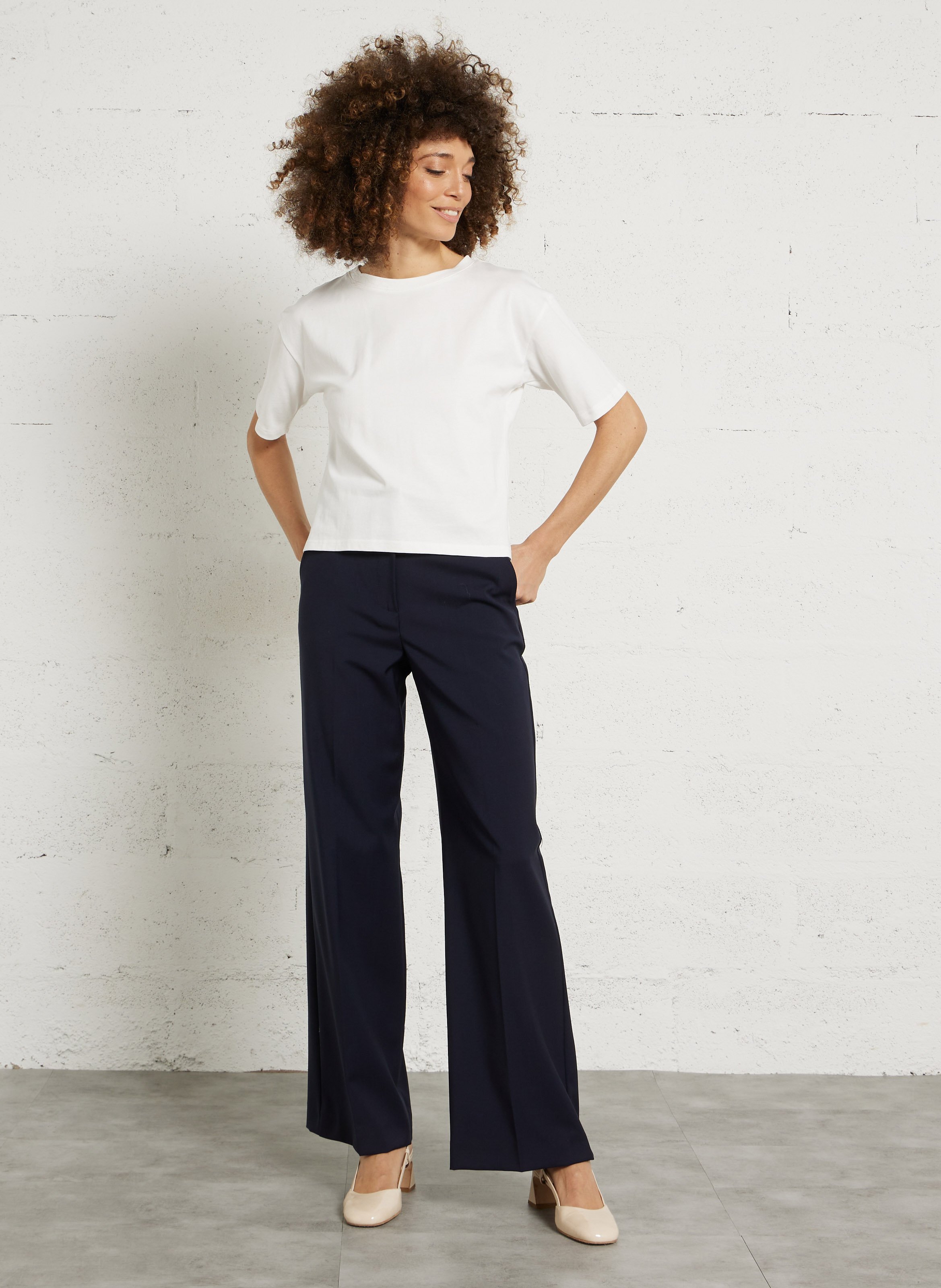 Organic cotton crop top SUNCOO White