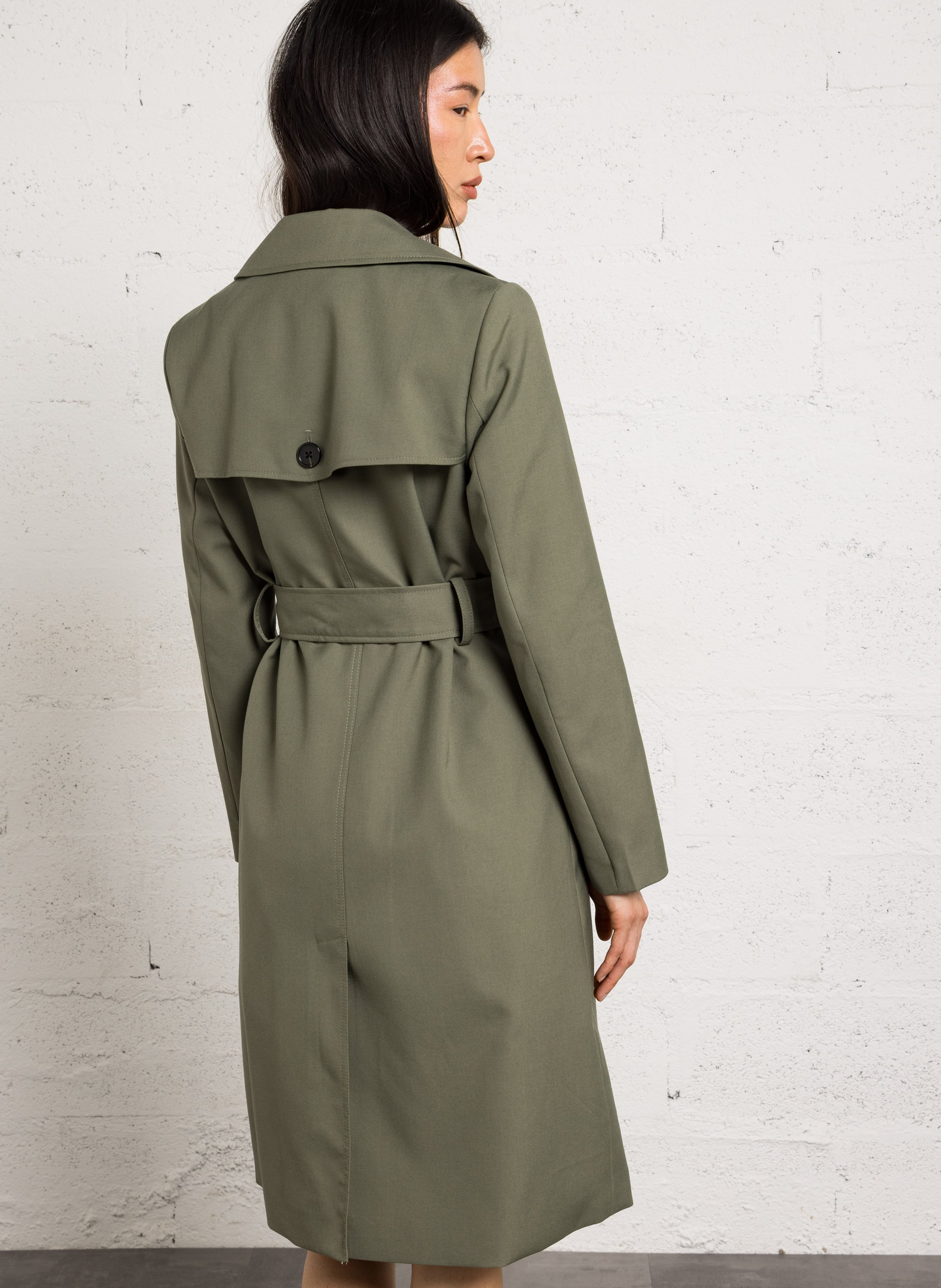 Trenchcoat mit Reverskragen MAISON 123 Grun