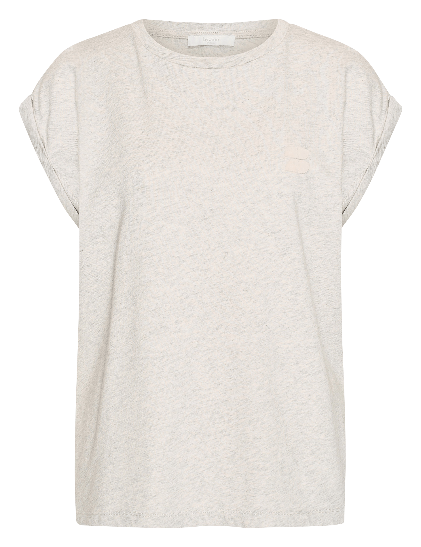 T-shirt van biokatoen met ronde hals BY BAR Grijs