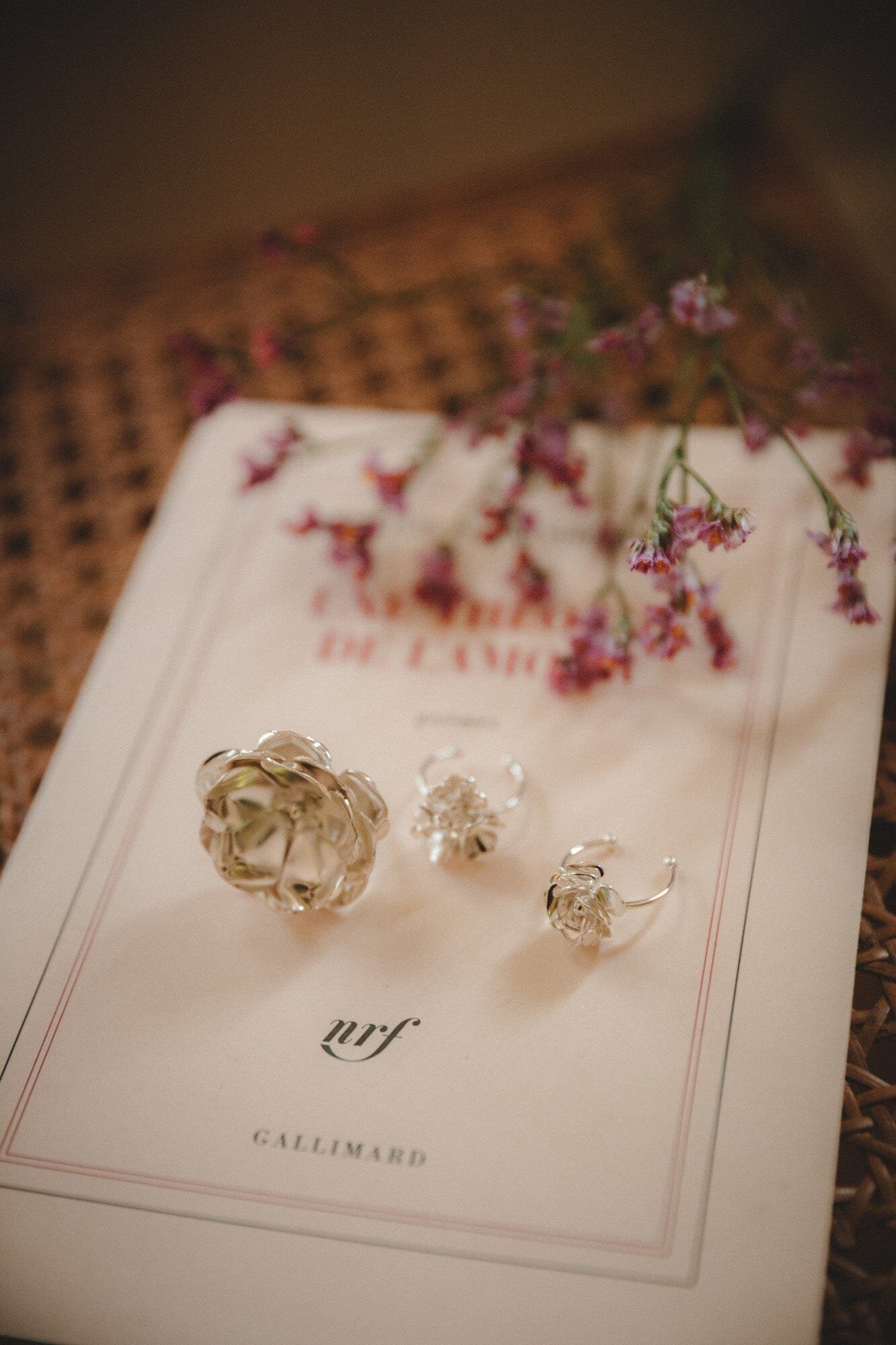 Silver-plated flower ring MONSIEUR SIMONE Silver