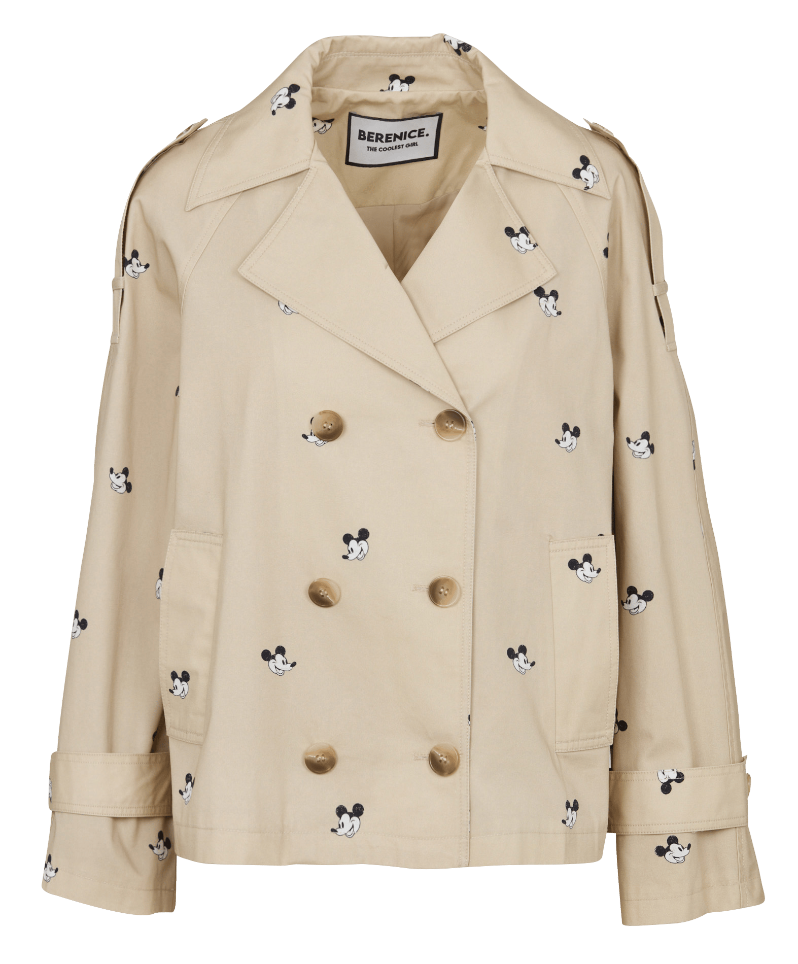 Cotton trench coat with classic collar BERENICE Beige
