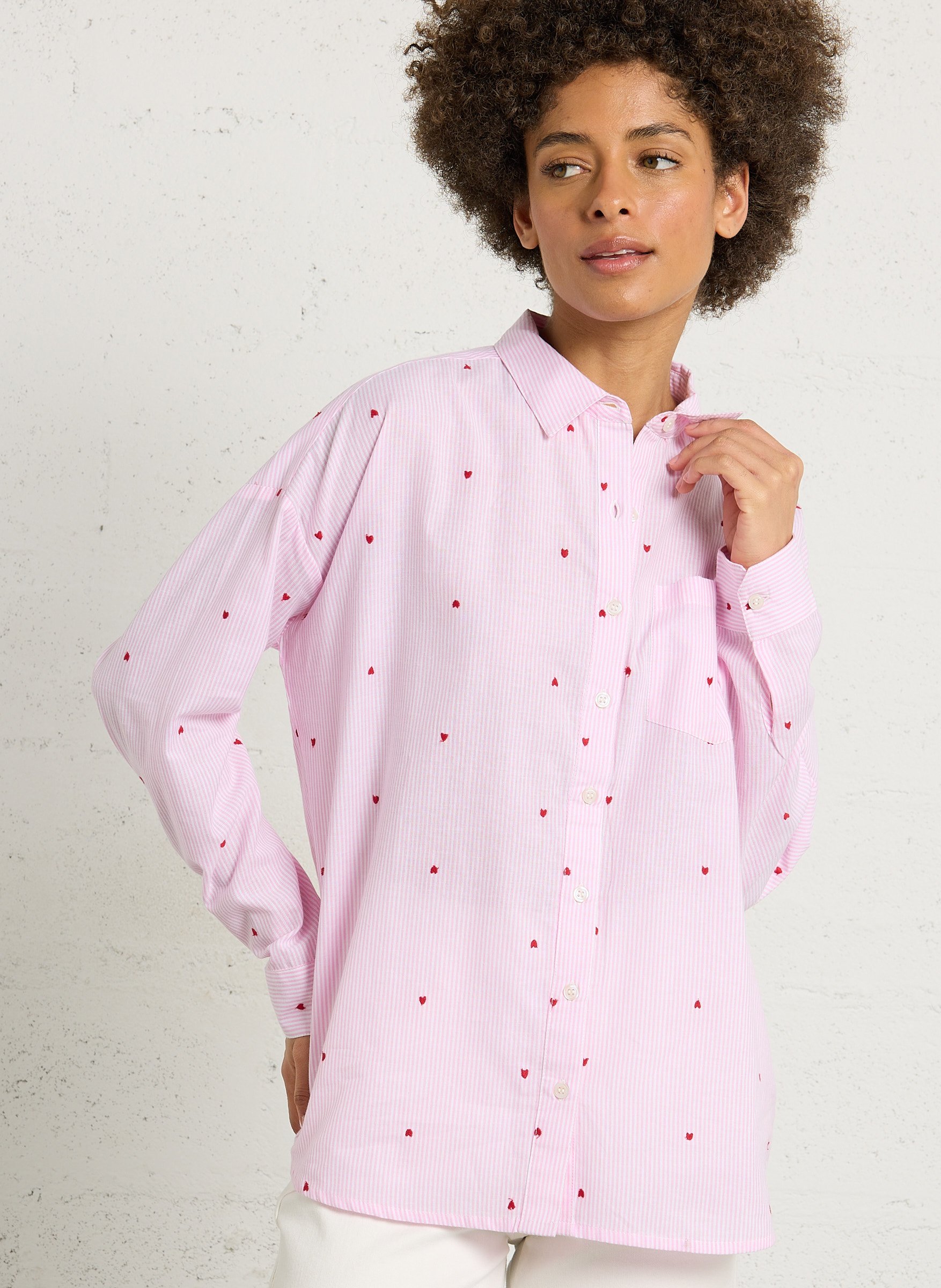 Satin-effect lace camisole LA PETITE ETOILE Pink