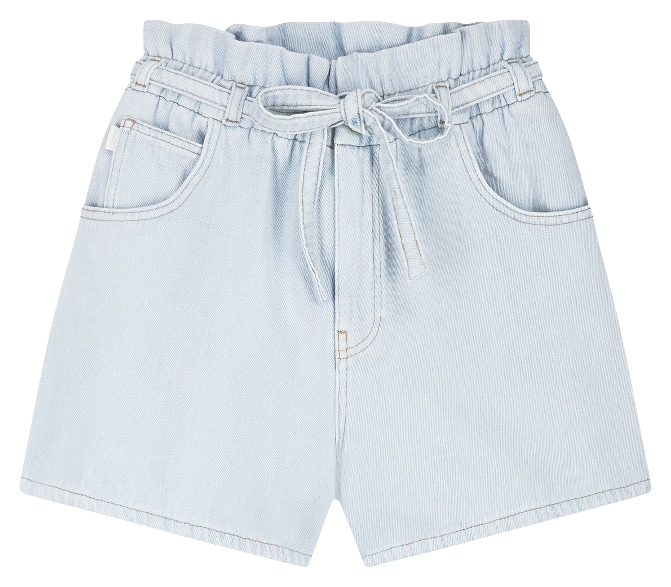 Recht short van biokatoen FABIENNE CHAPOT Blauw