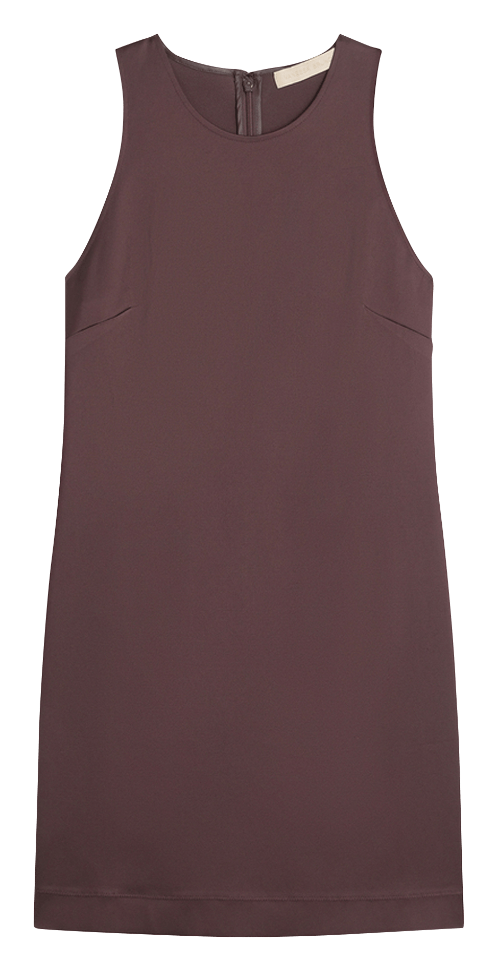 Korte jurk met ronde hals VANESSA BRUNO Bruin