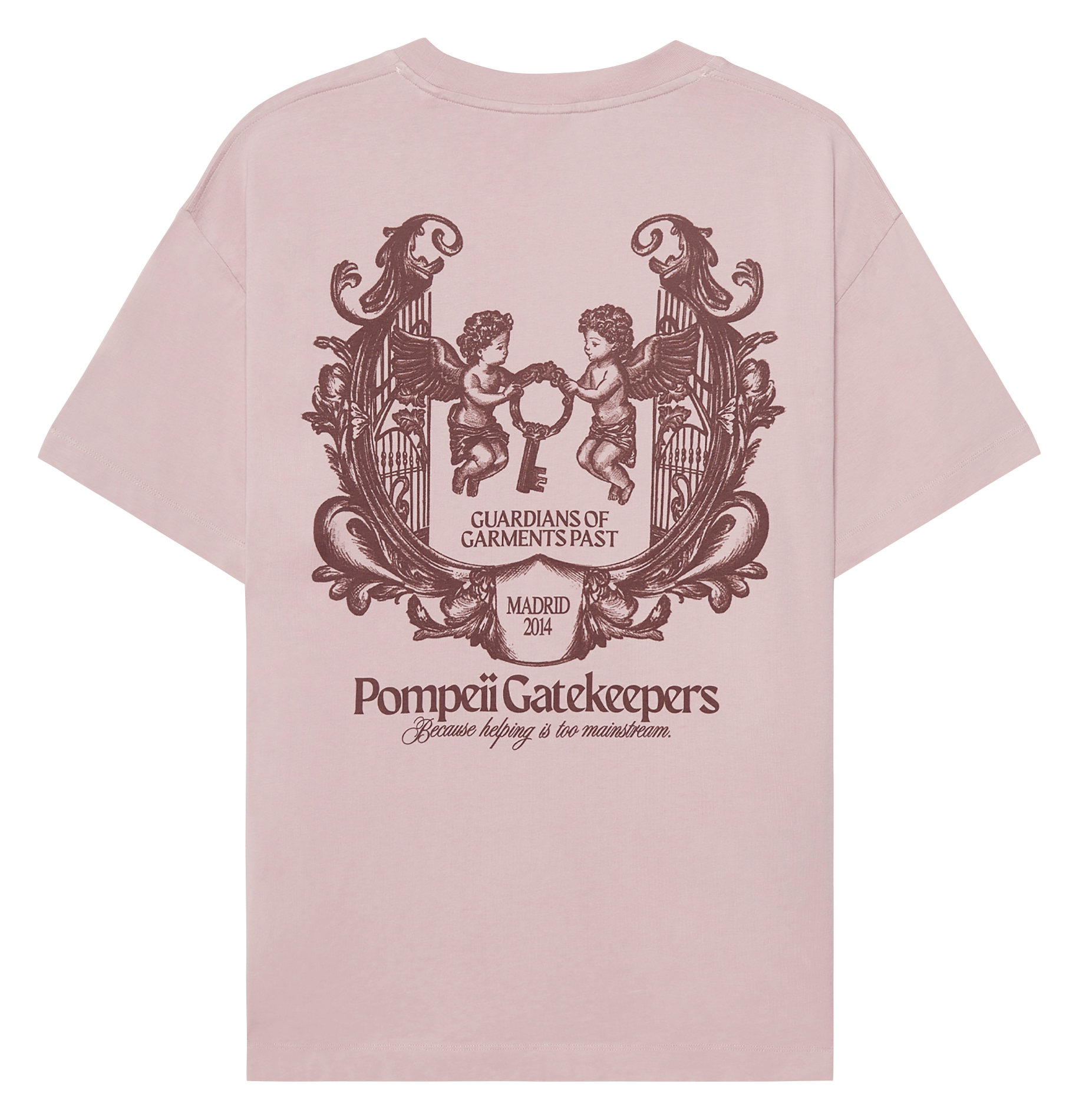 Round-neck printed T-shirt POMPEII Pink