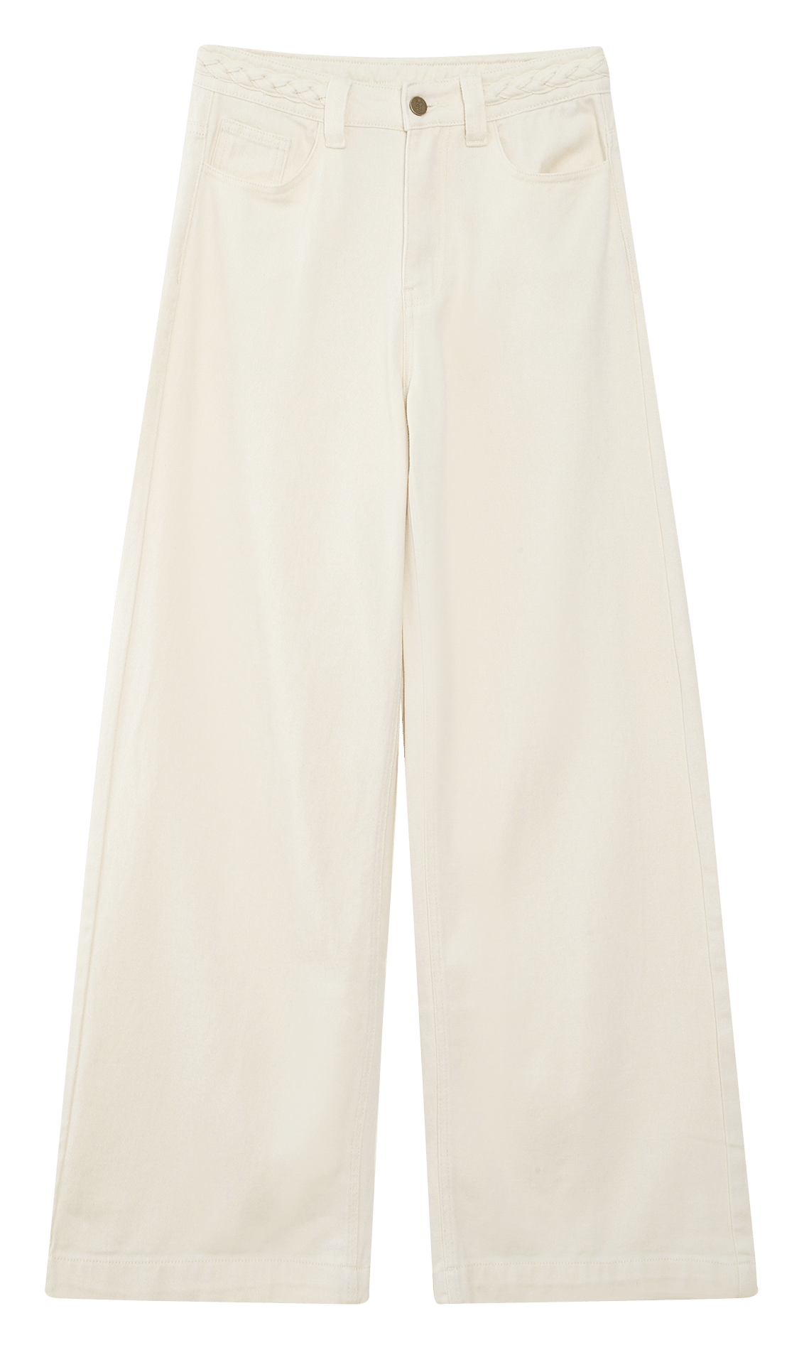 Wide-leg denim jeans GRACE ET MILA White