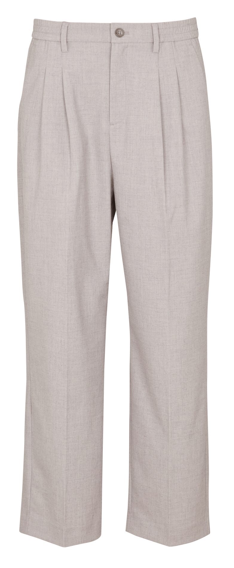 Gerader Hose mit Bundfalten in Uni CASUAL FRIDAY Grau