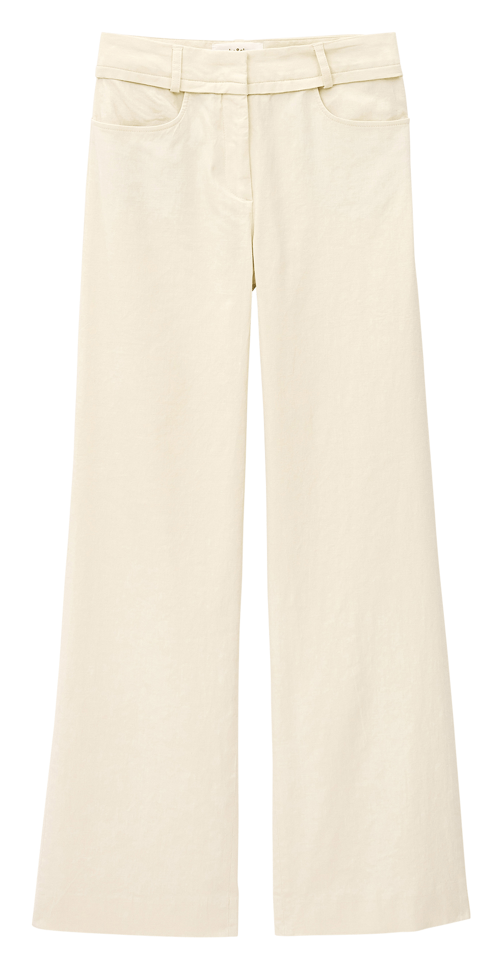 Pantalon large en lin mélangé BA&SH Beige