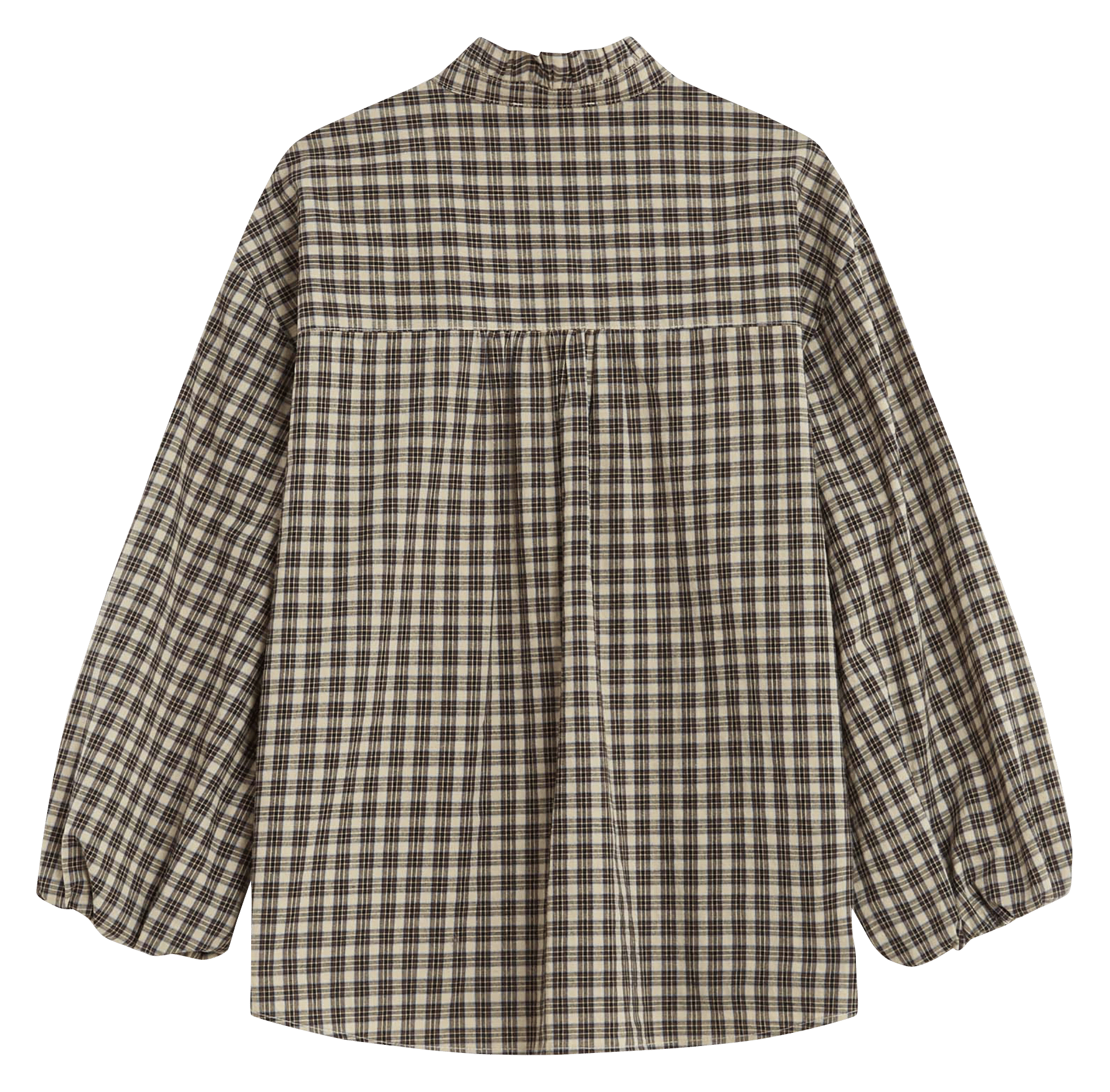 Chemise col rond en coton GRACE ET MILA Beige
