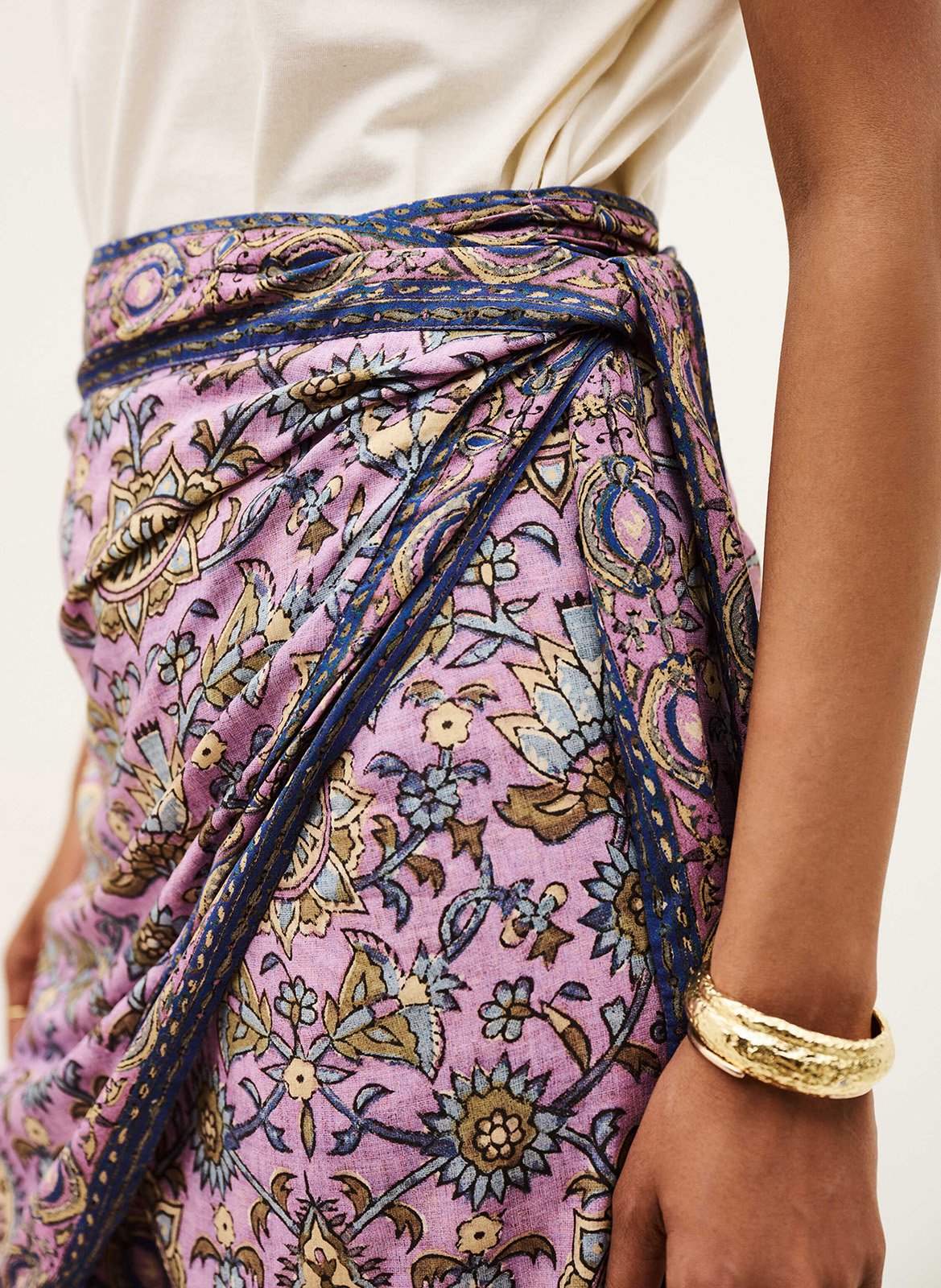 Korte wikkelrok met print BA&SH Violet
