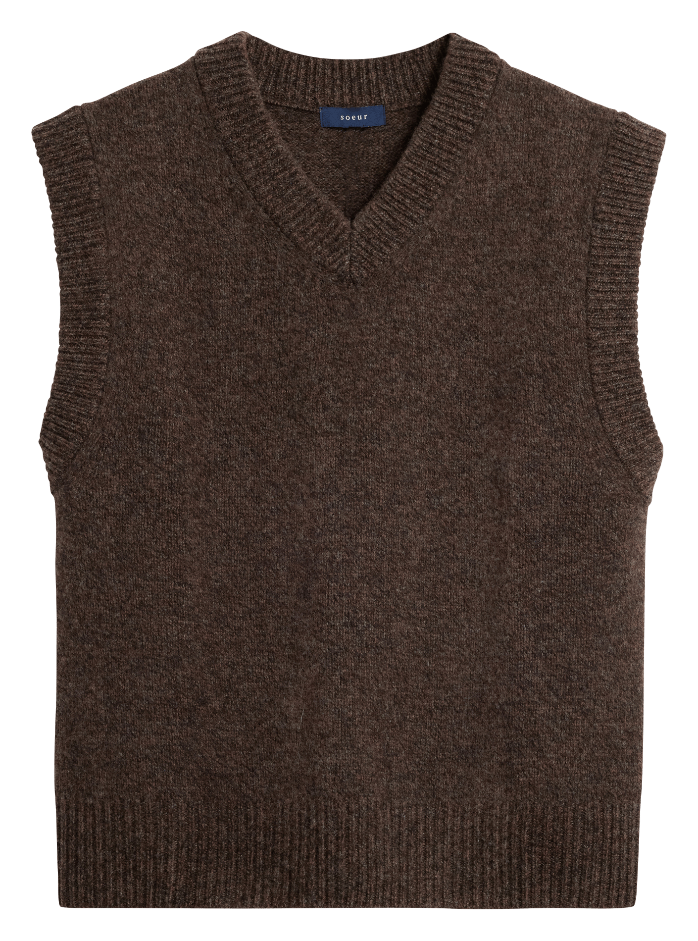 Gerade geschnittener Wollpullover SOEUR Braun