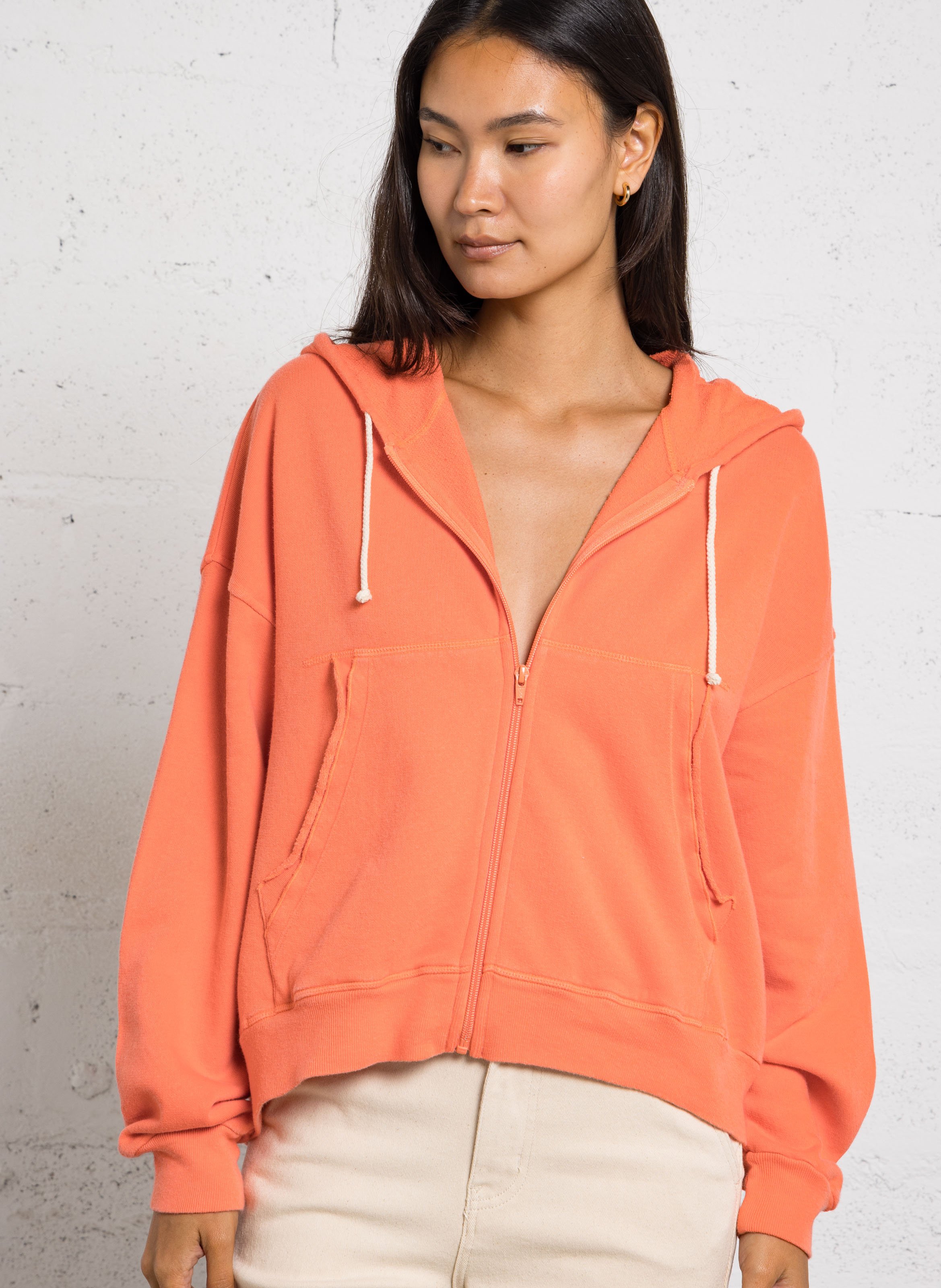 Wijd sweatshirt met capuchon  AMERICAN VINTAGE Oranje