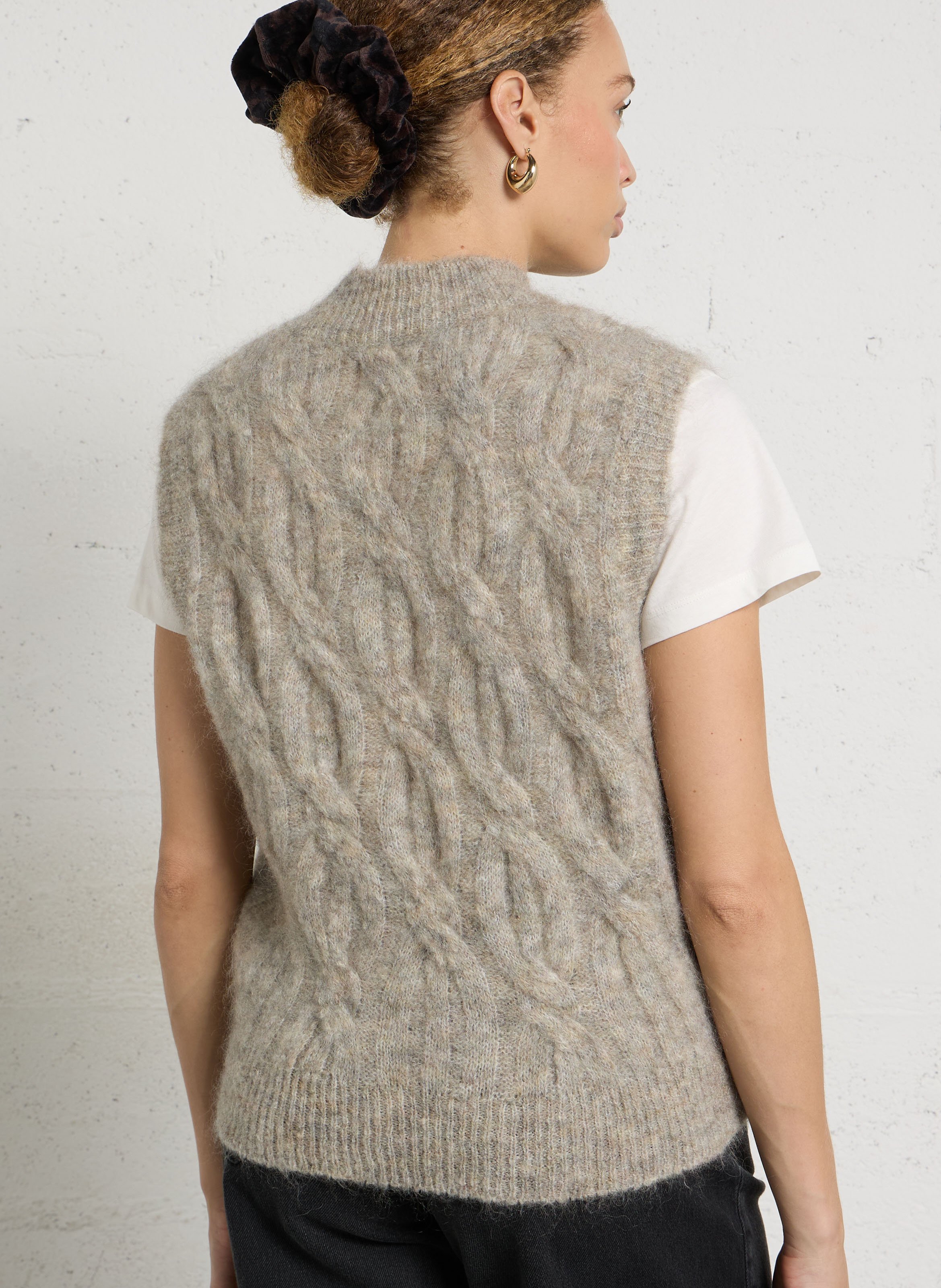 Oversize-Pullover aus Wollmix DES PETITS HAUTS Grau