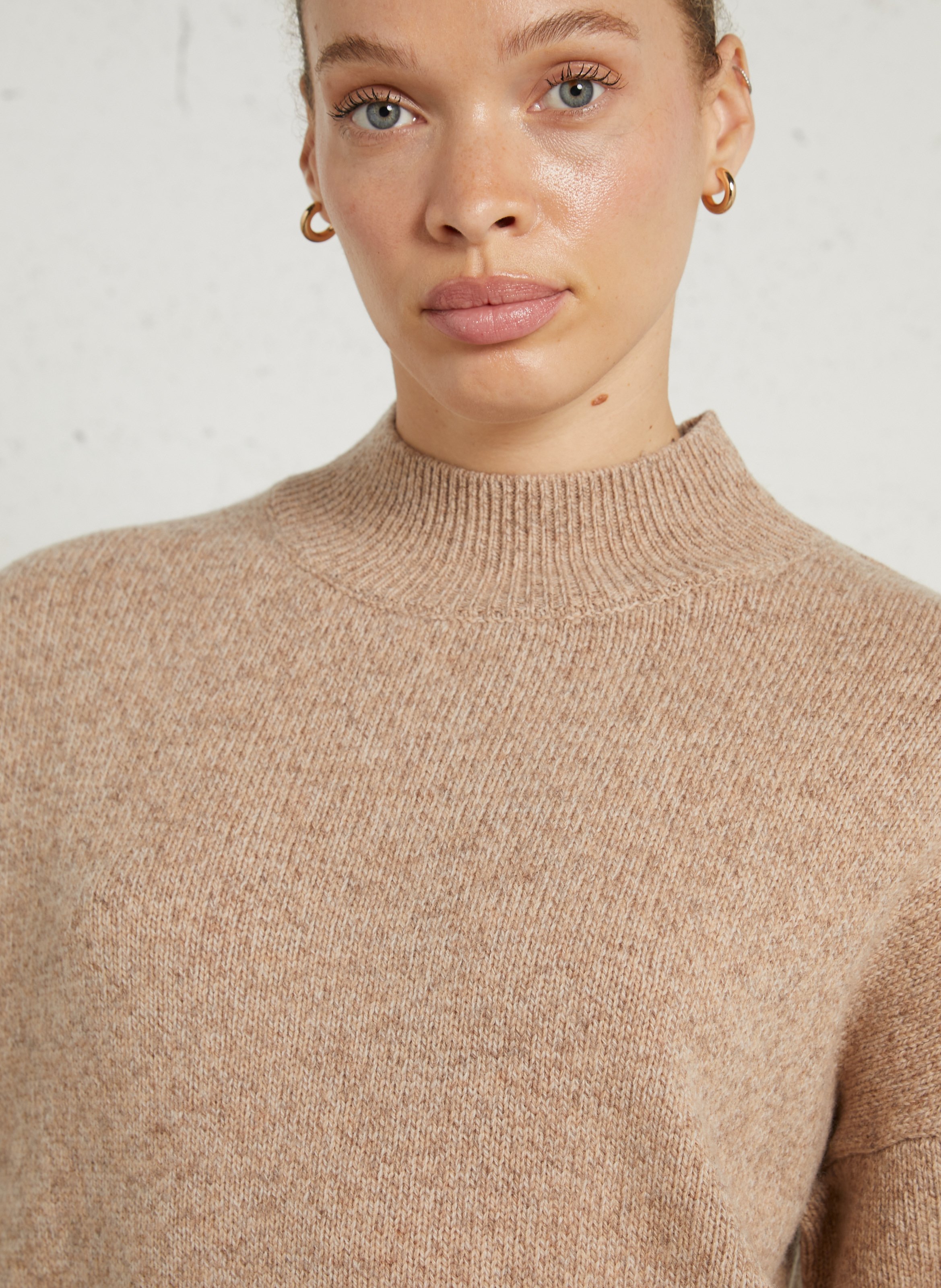 Loose-fit wool sweater NICE THINGS Beige