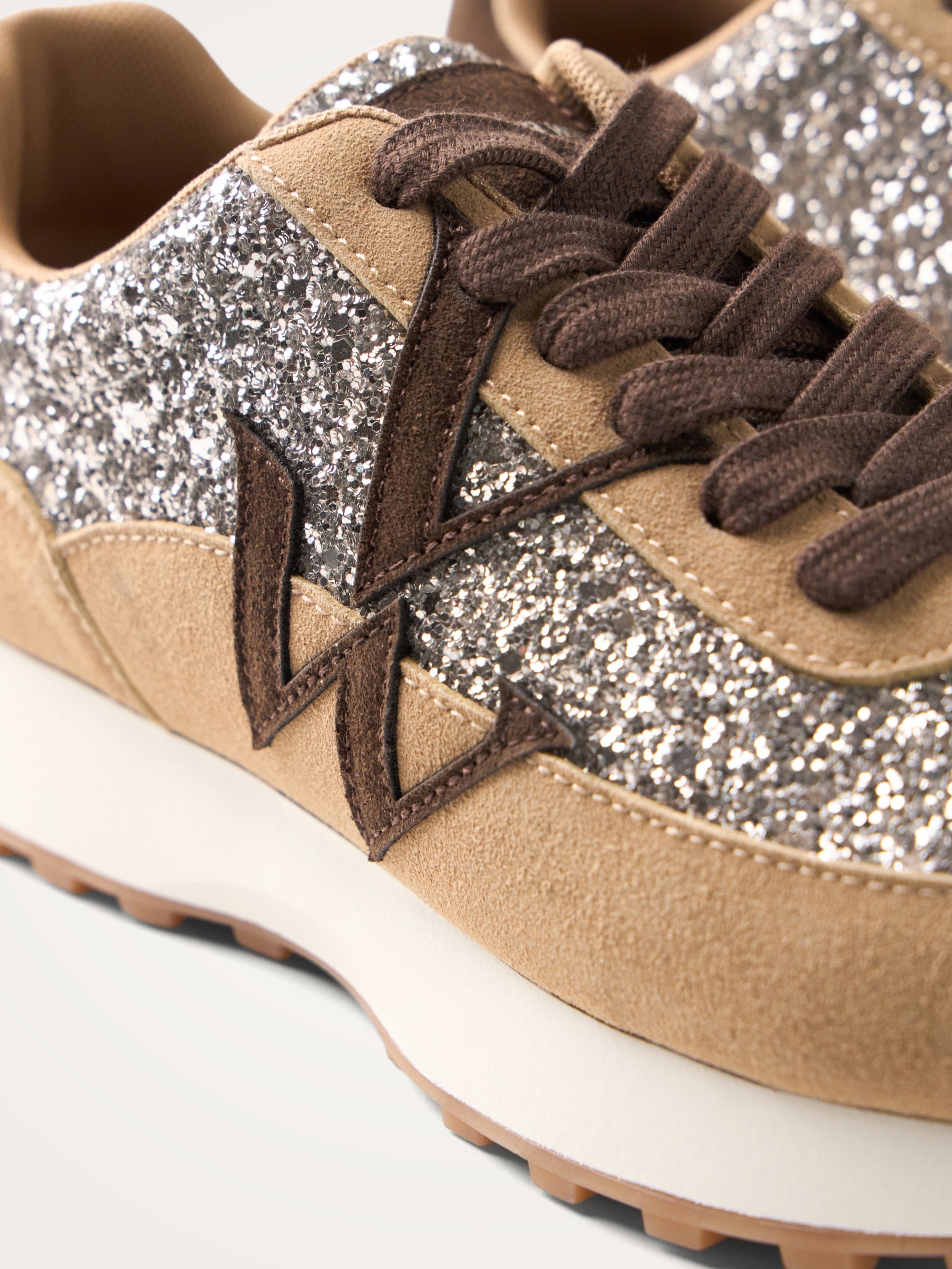 Sneakers with monogram on running sole VANESSA WU Beige