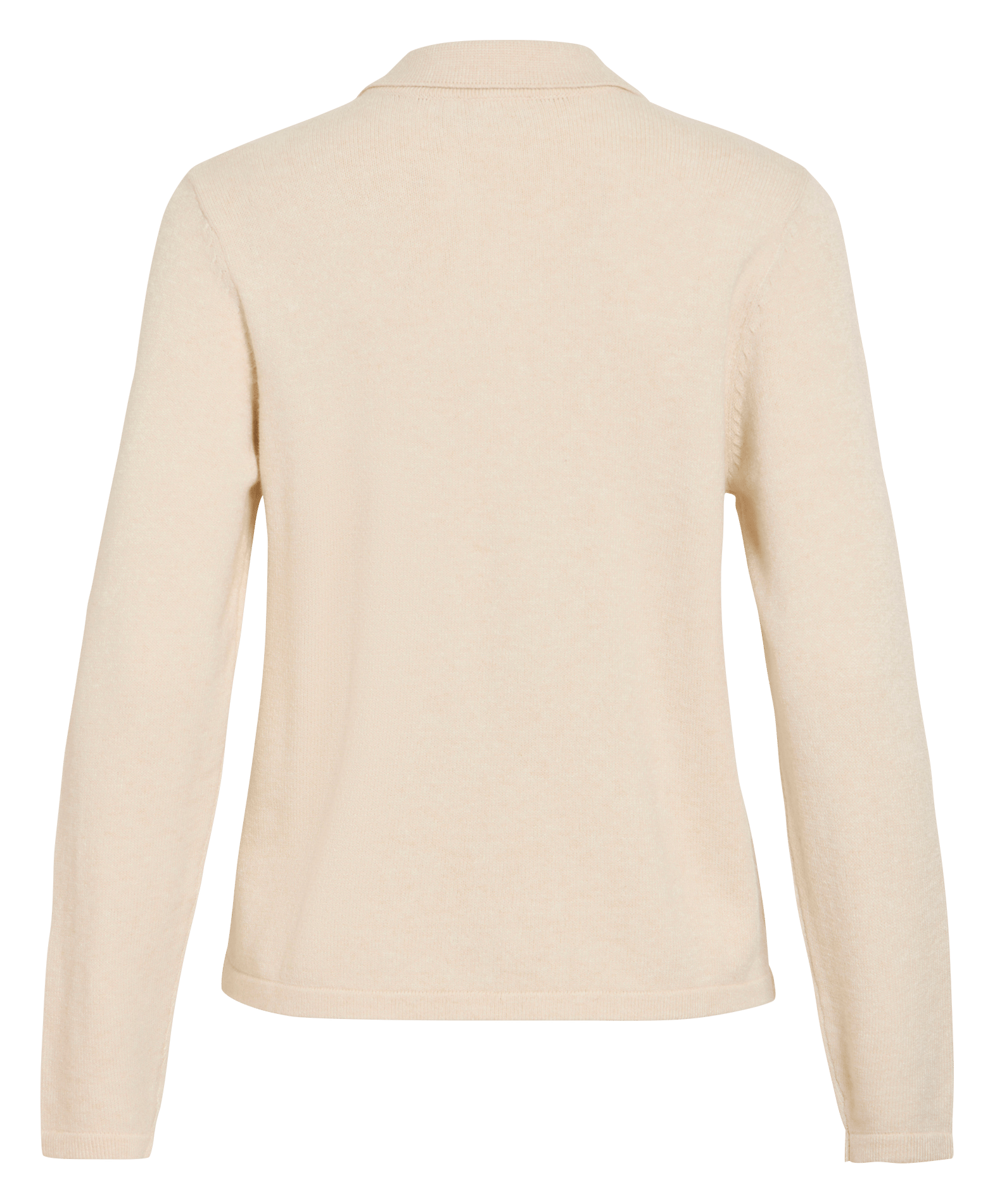 Pull droit col polo VILA Beige