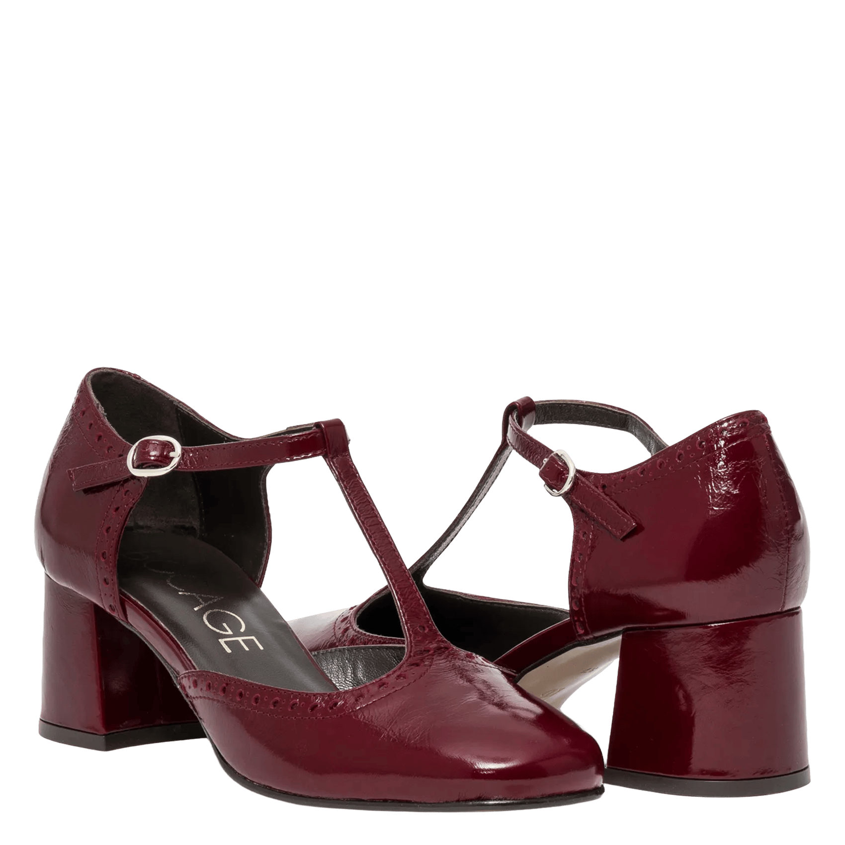 Leather high heels BOCAGE Red