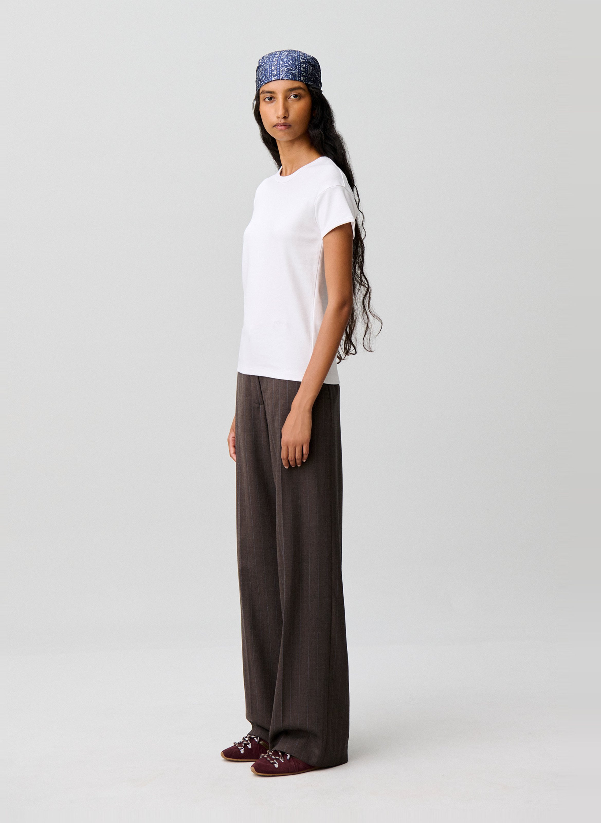 Tee-shirt droit en coton CLAUDIE PIERLOT Beige