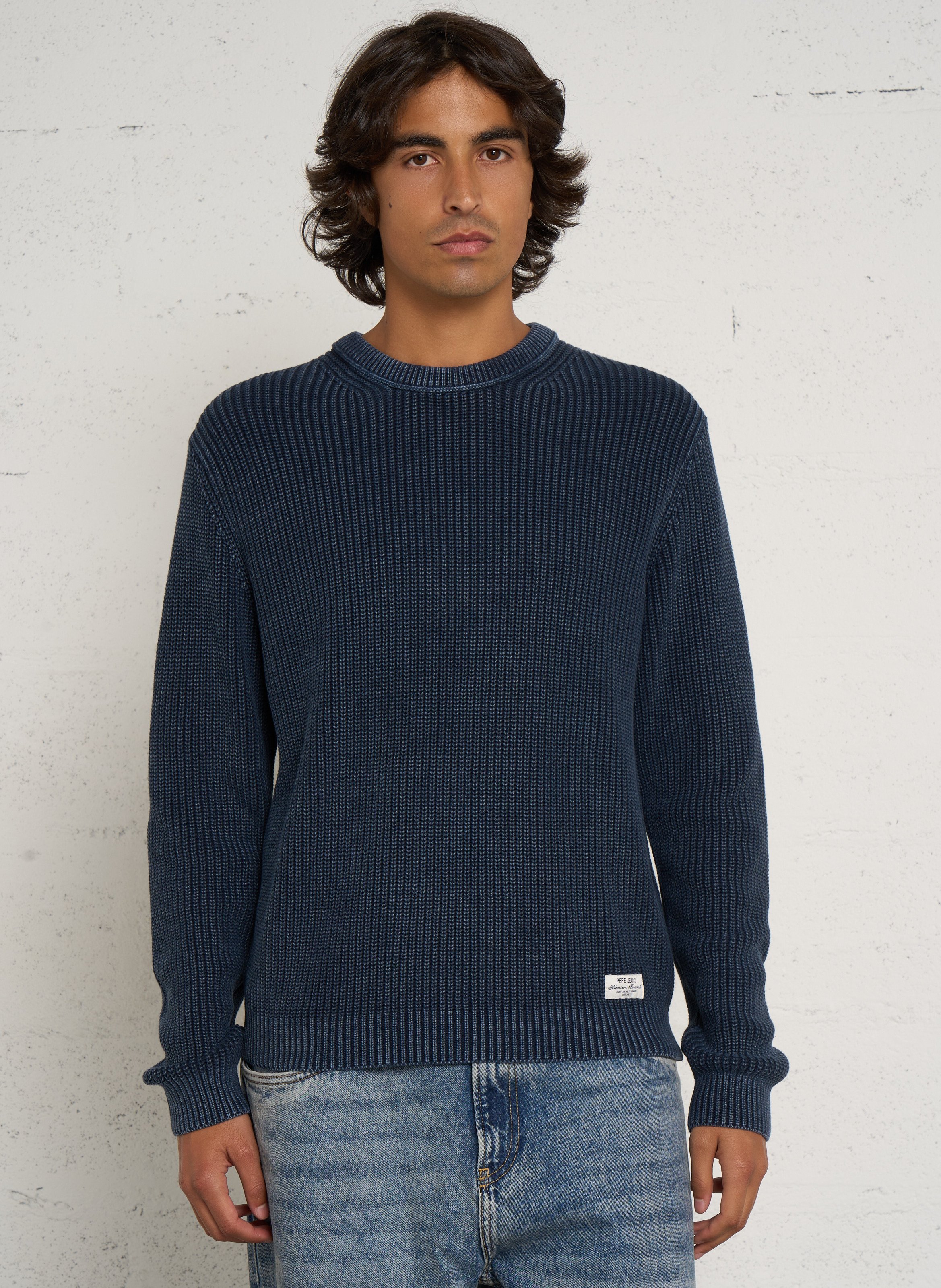 Rundhalsausschnitt Pullover aus Baumwollstrick PEPE JEANS