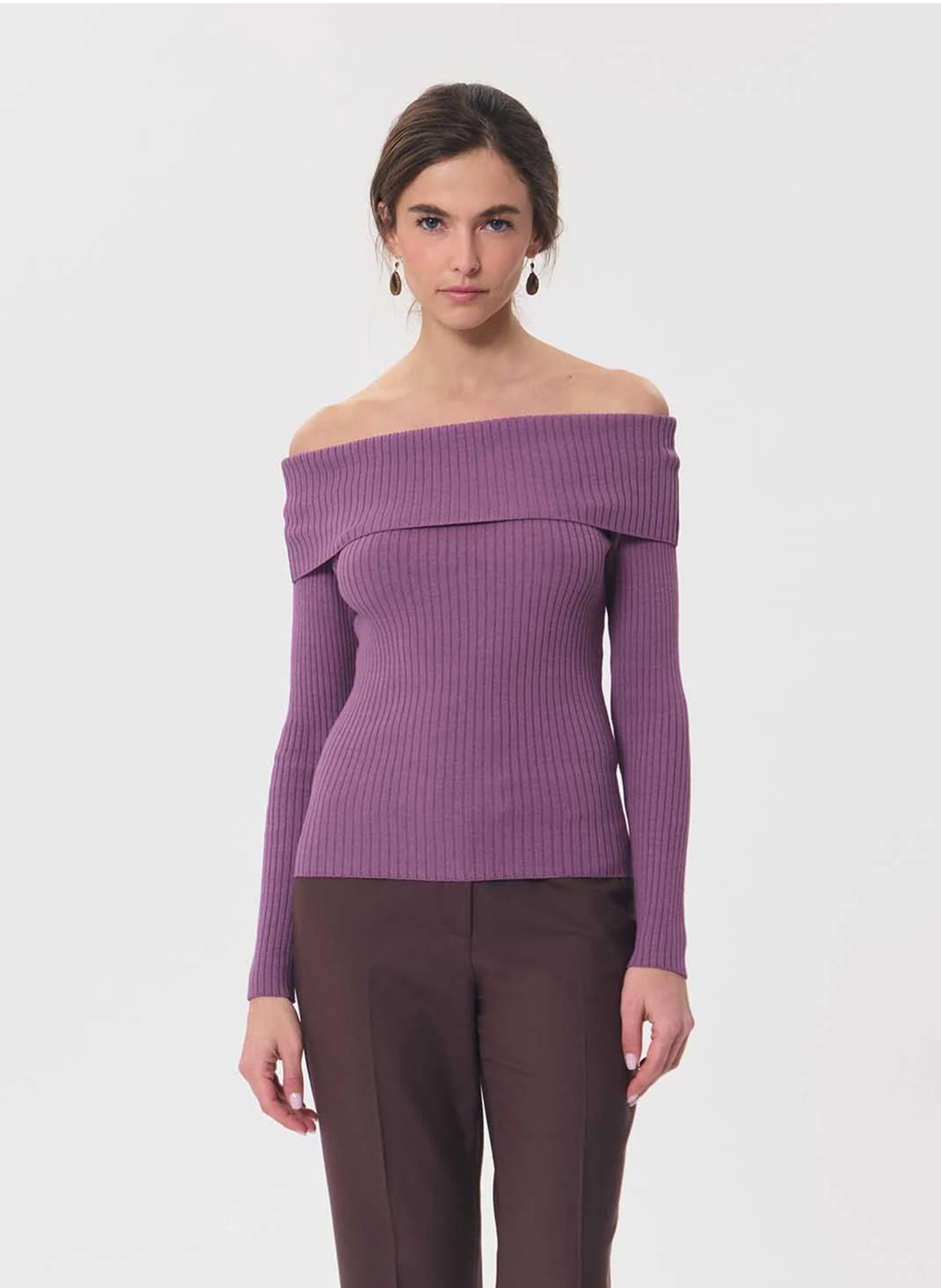 Straight fit, Bardot neckline TARA JARMON Purple