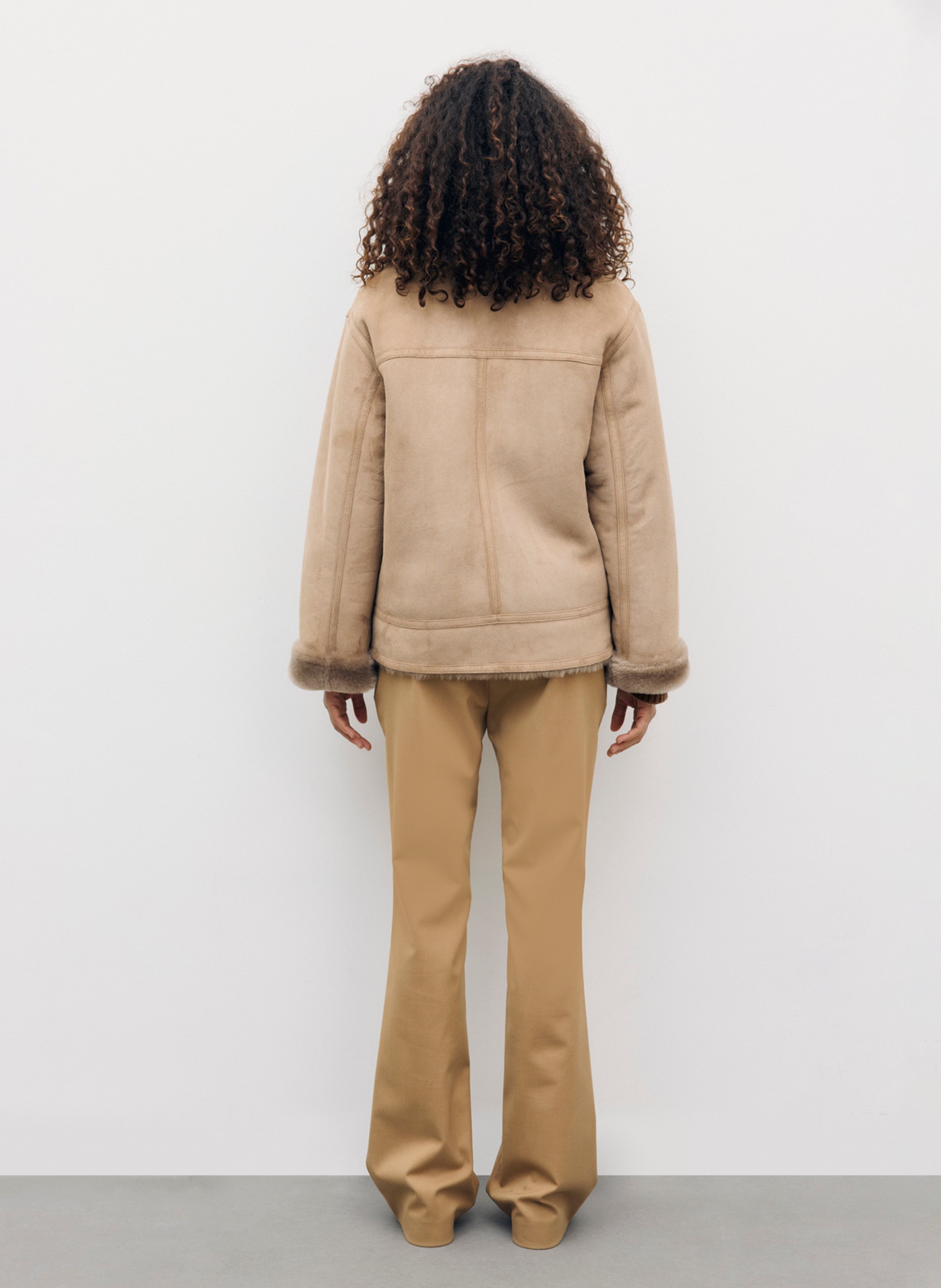 Leather coat with tailored collar GERARD DAREL Brown