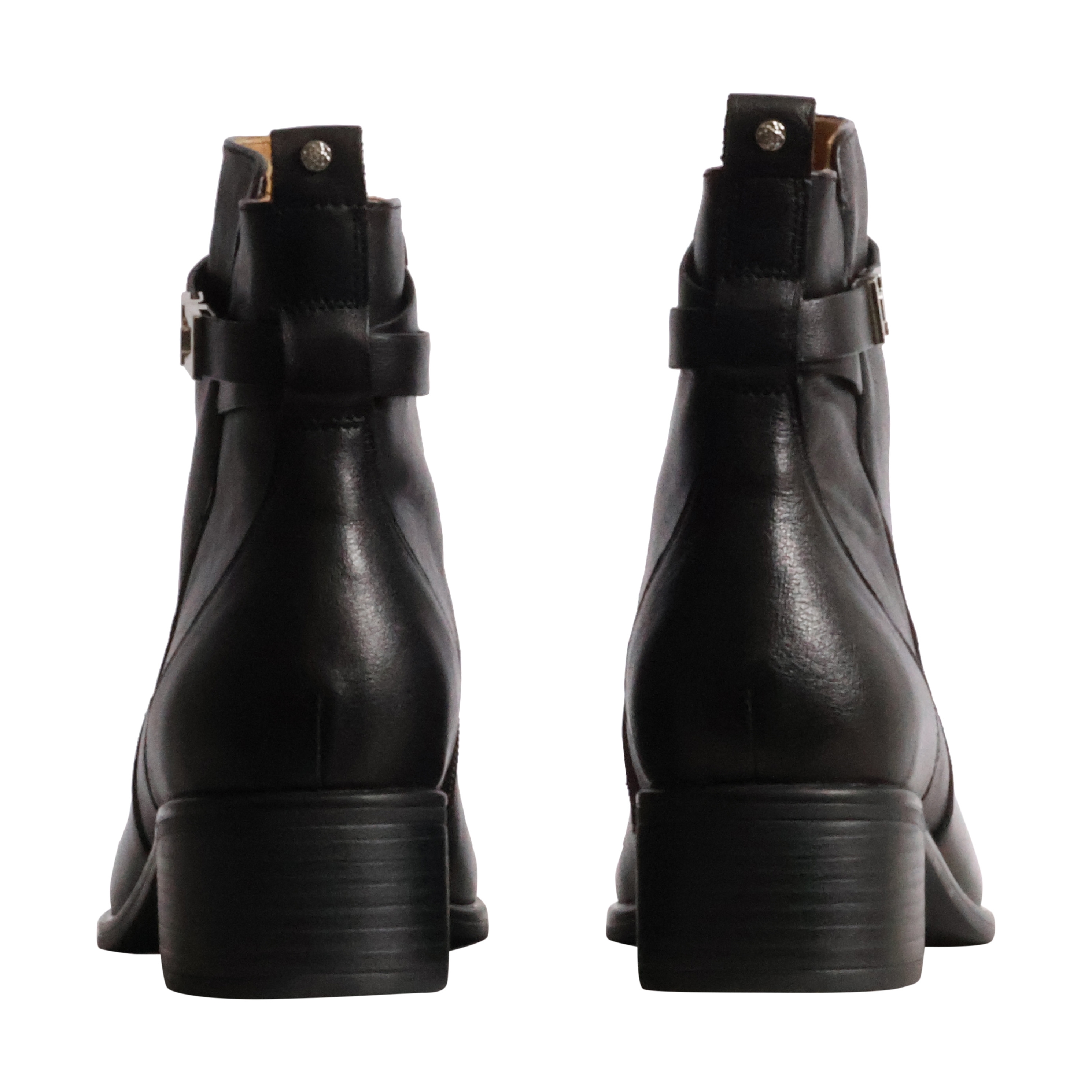 Navy leather ankle boot EMILIE KARSTON Black