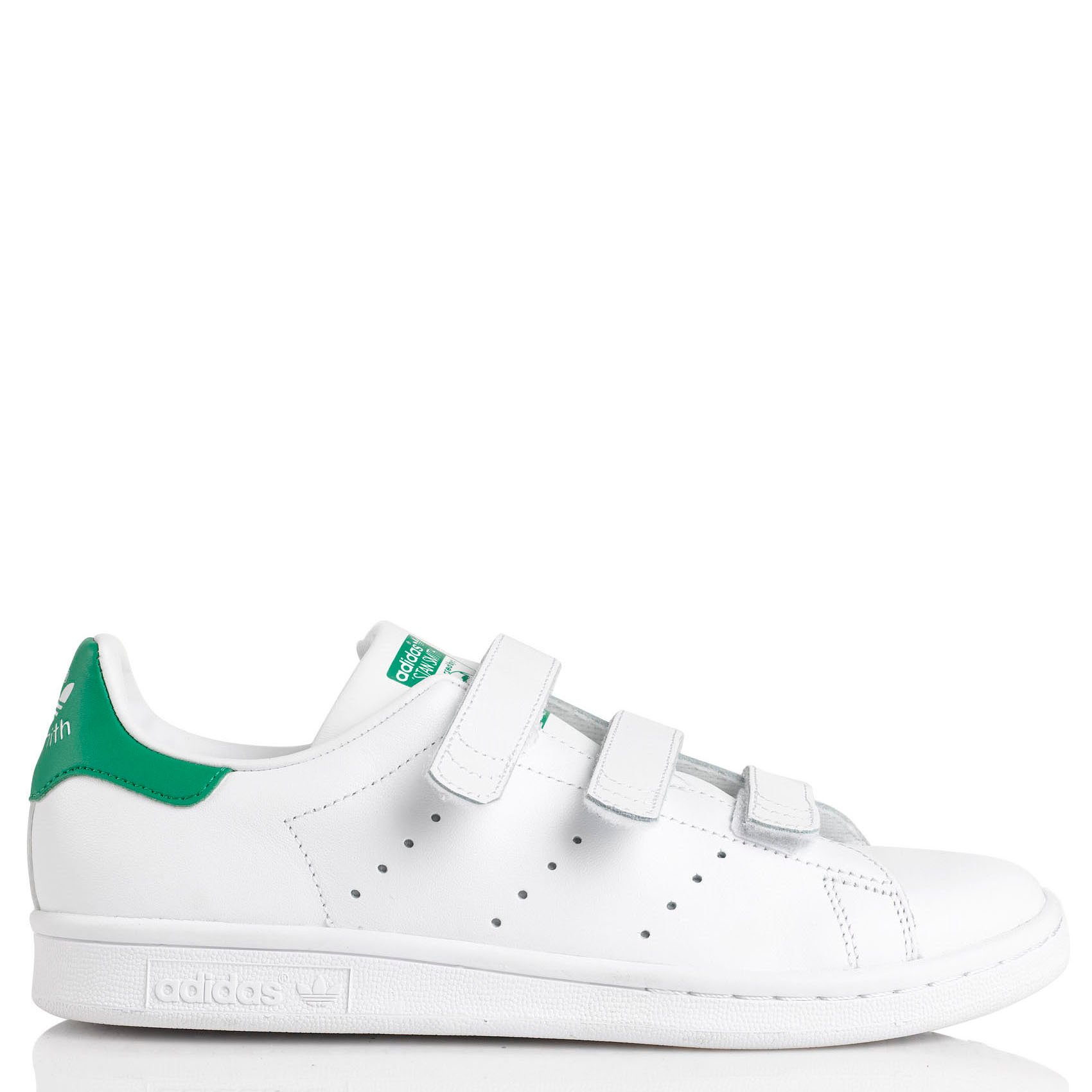 Baskets basses en cuir ADIDAS Blanc