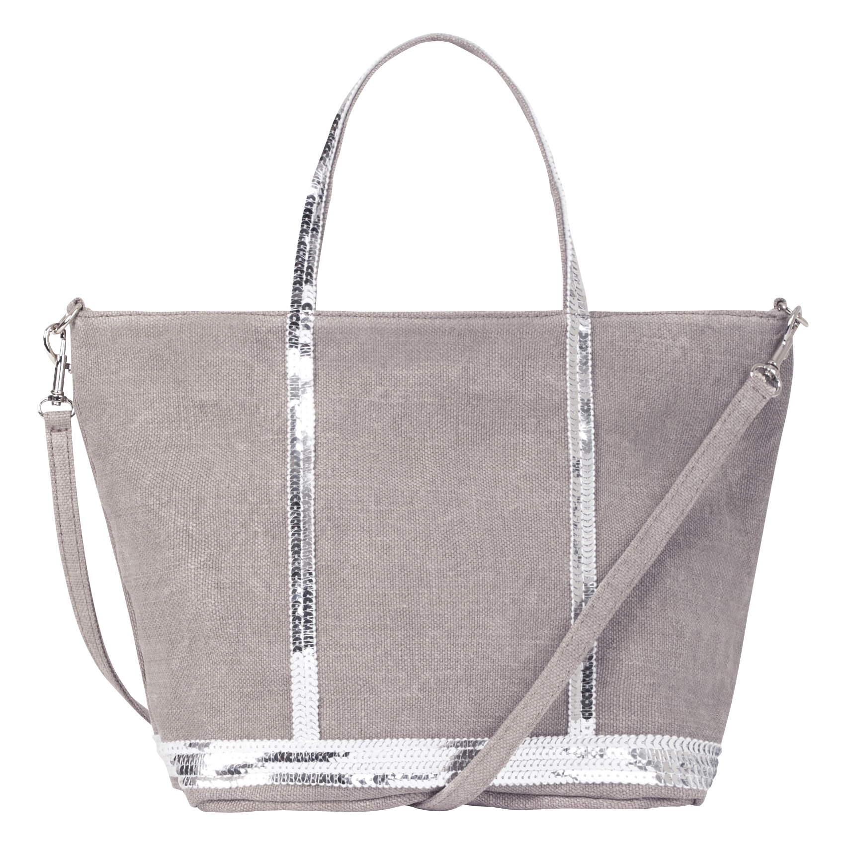 Sac cabas S à sequins en lin  CABAS S Calcaire