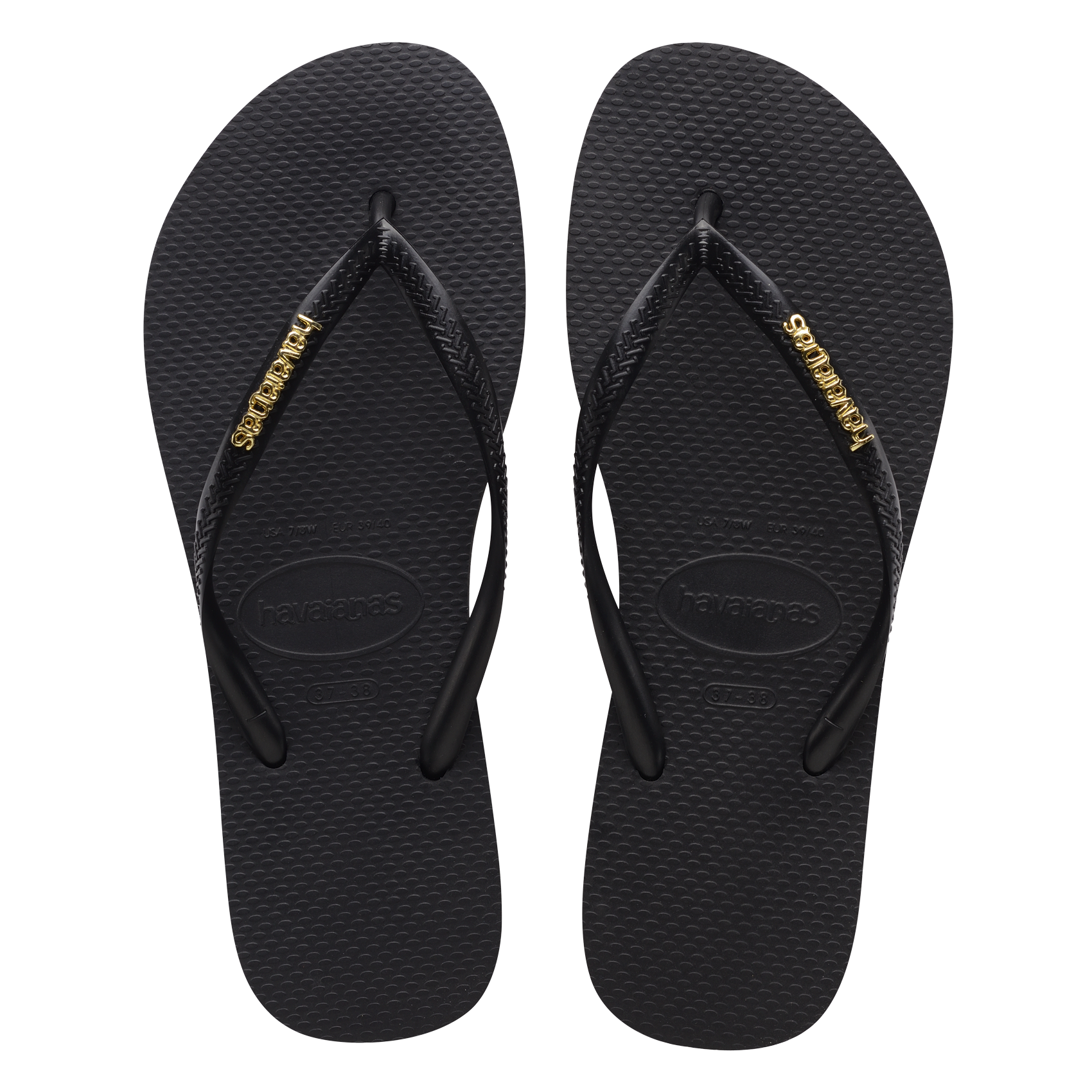 Havaianas Slim logo metallique HAVAIANAS Noir