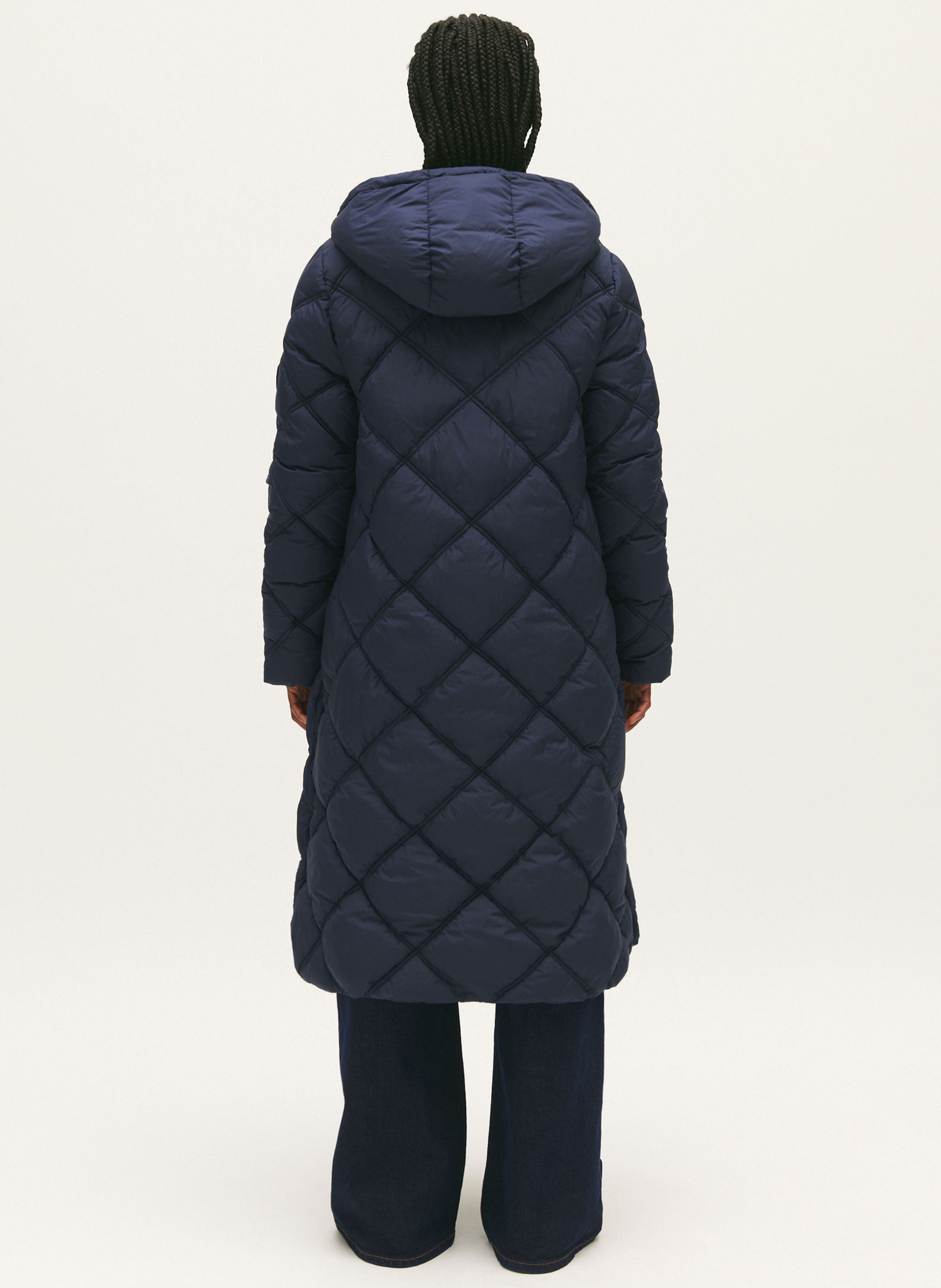 Quilted Down Jacket With Hood Marine Claudie Pierlot Women