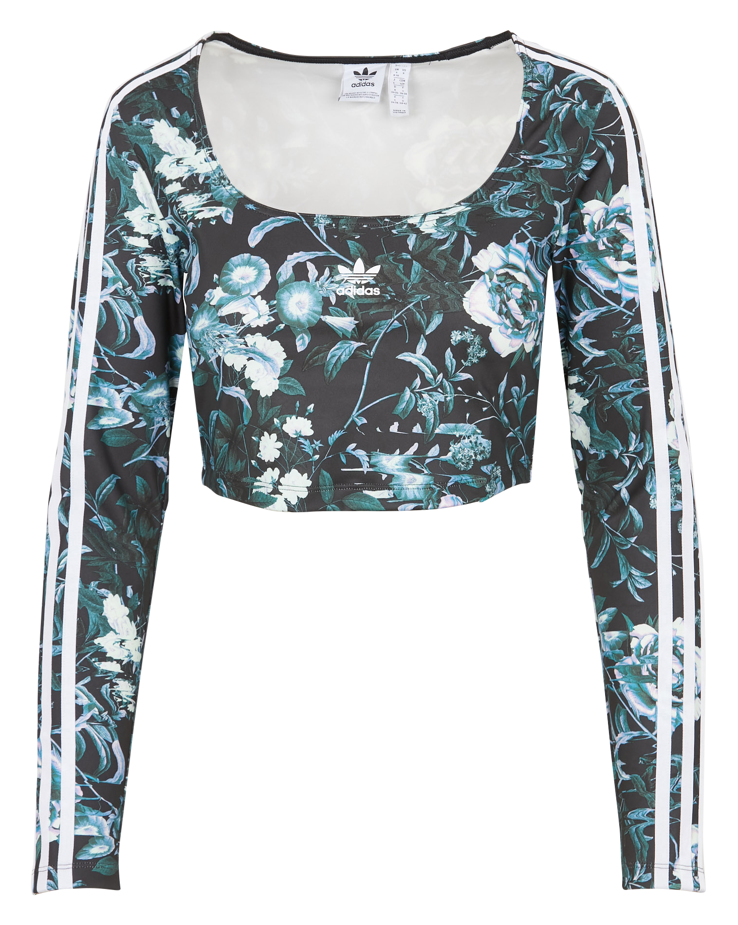 Crop top moulant à col carré ADIDAS Noir