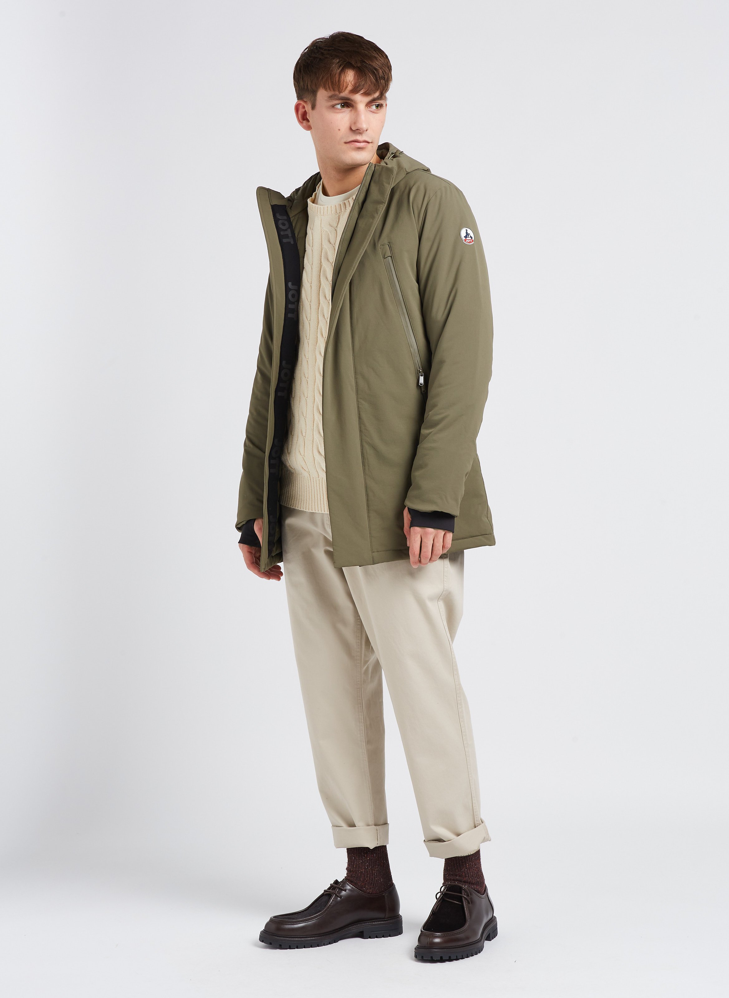 Khaki hot sale fitted jacket