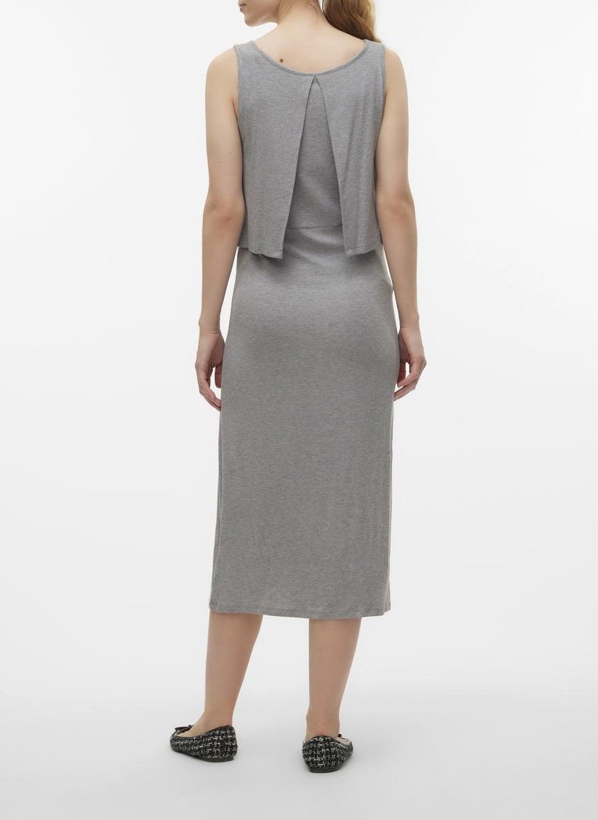 Strappy midi dress MAMALICIOUS Grey