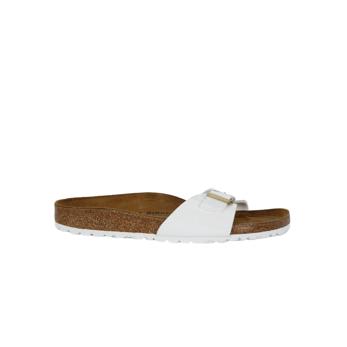 Faux leather sandals BIRKENSTOCK White