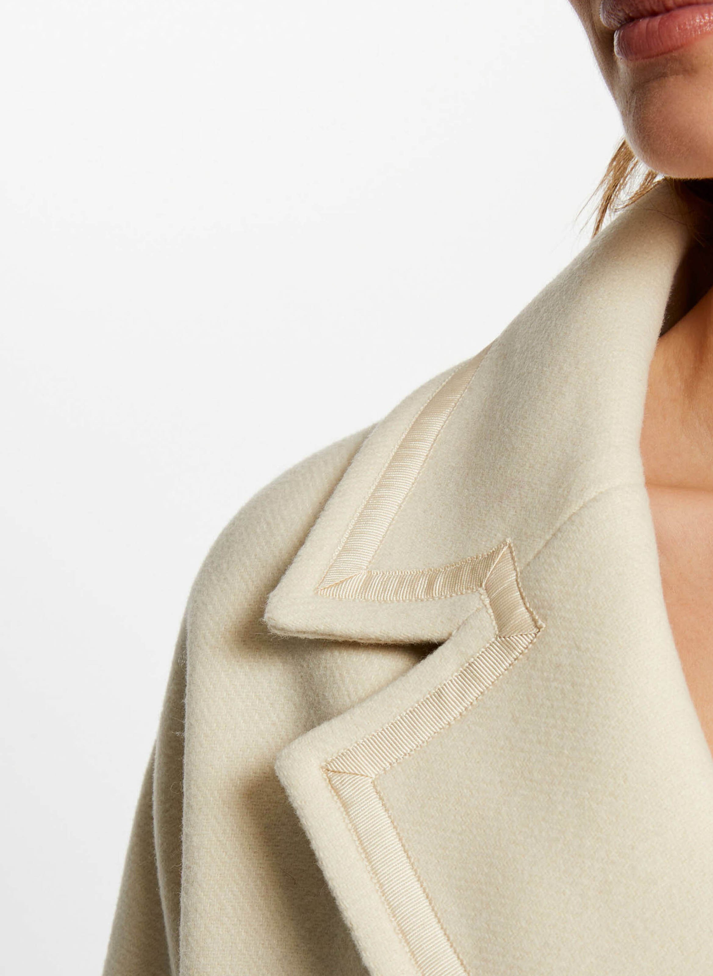 Mid-length buttoned coat MORGAN Beige