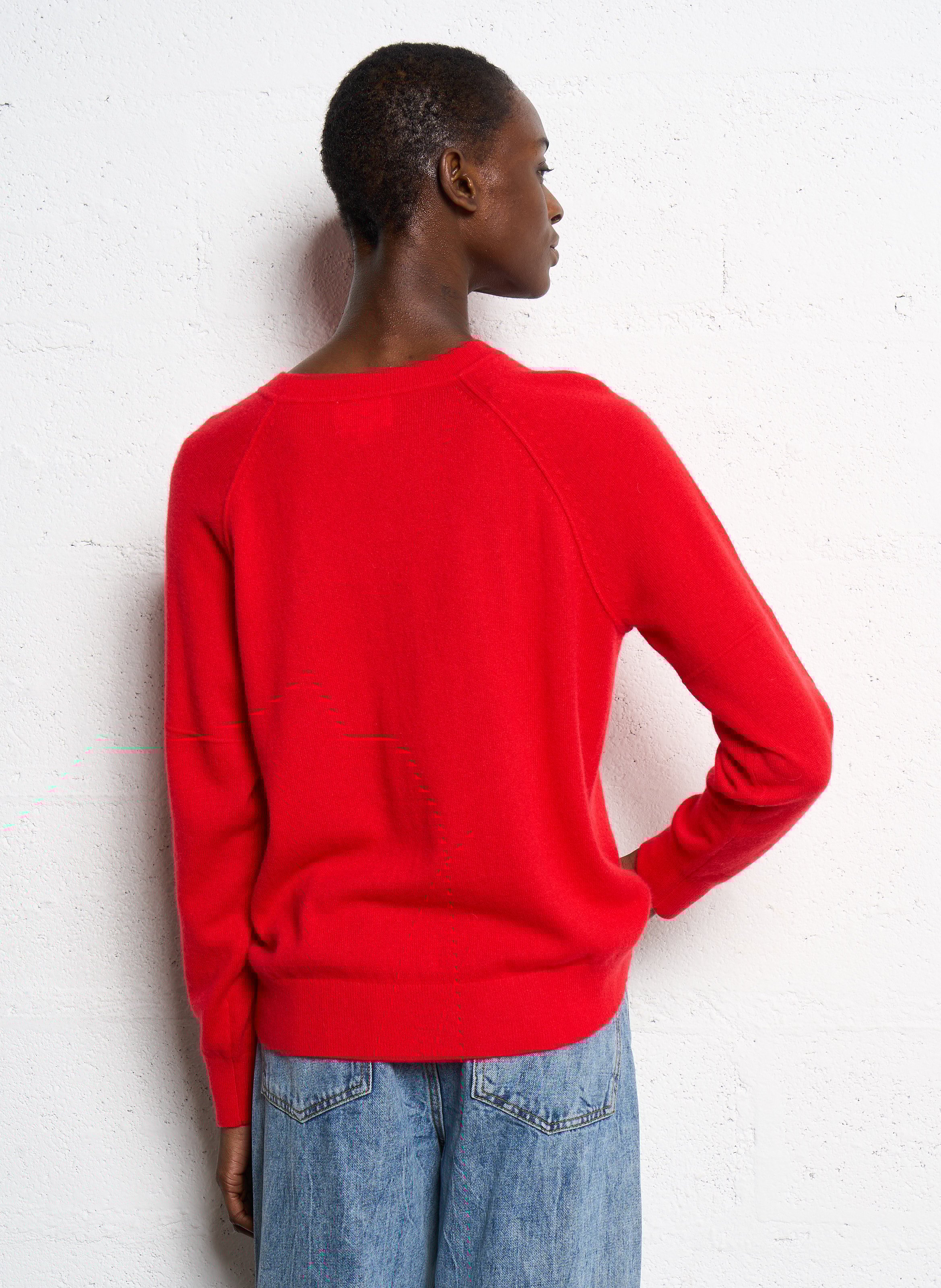 Belted cashmere sweater MAISON 123 Red