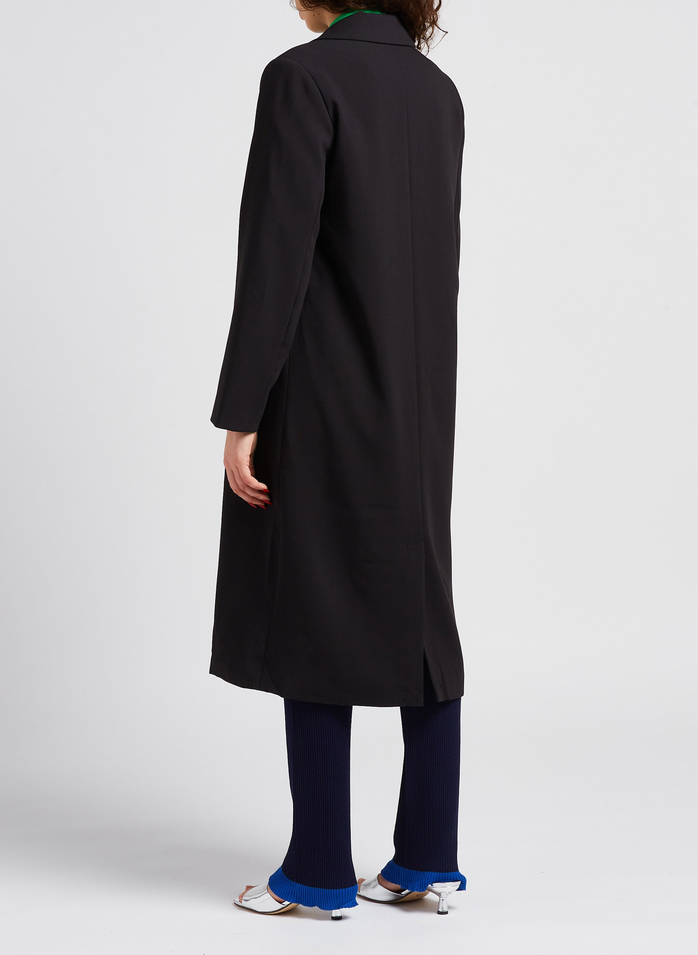 Manteau long col tailleur  OBJECT Noir