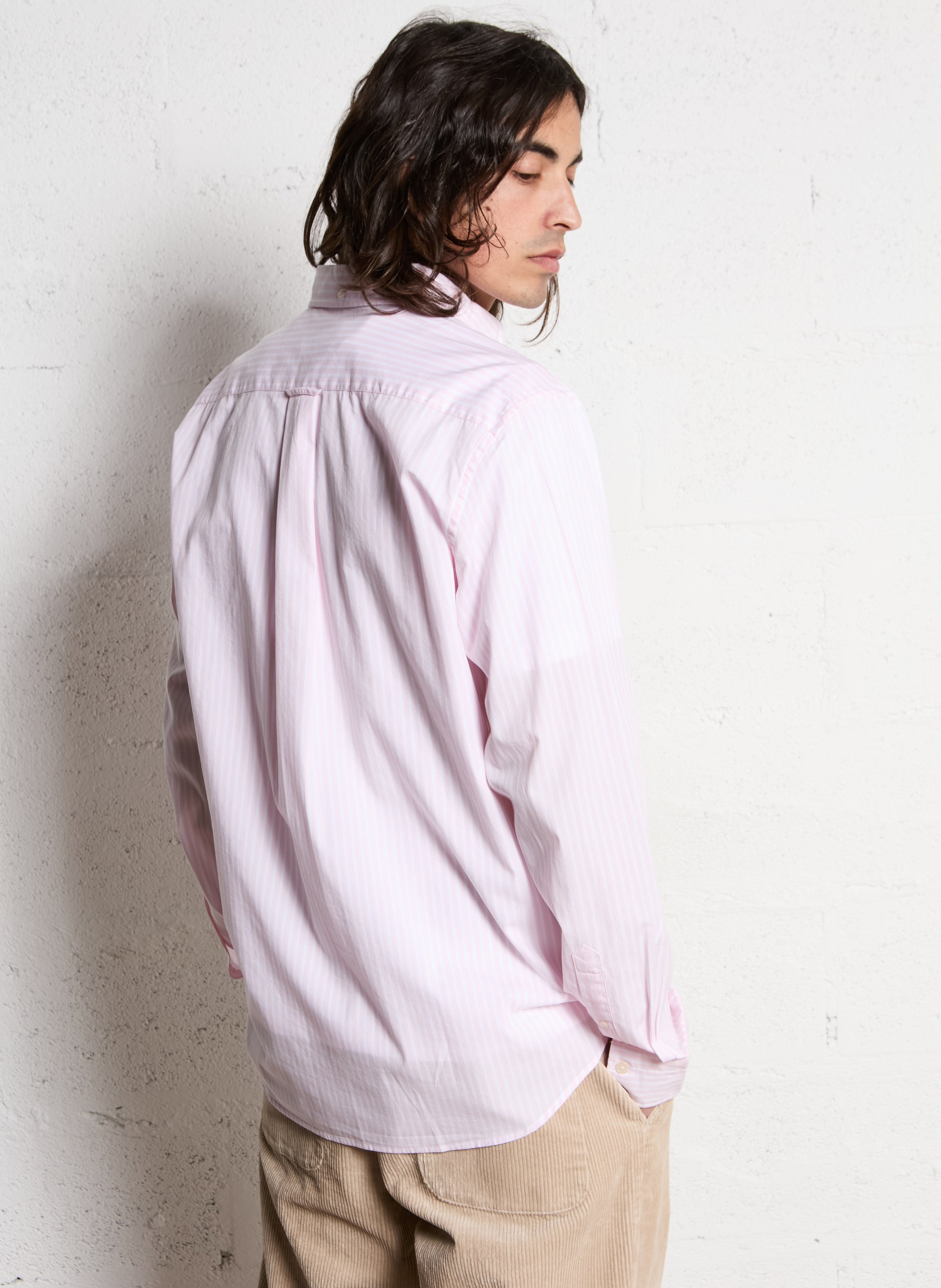 Regular-fit striped cotton shirt GANT Pink