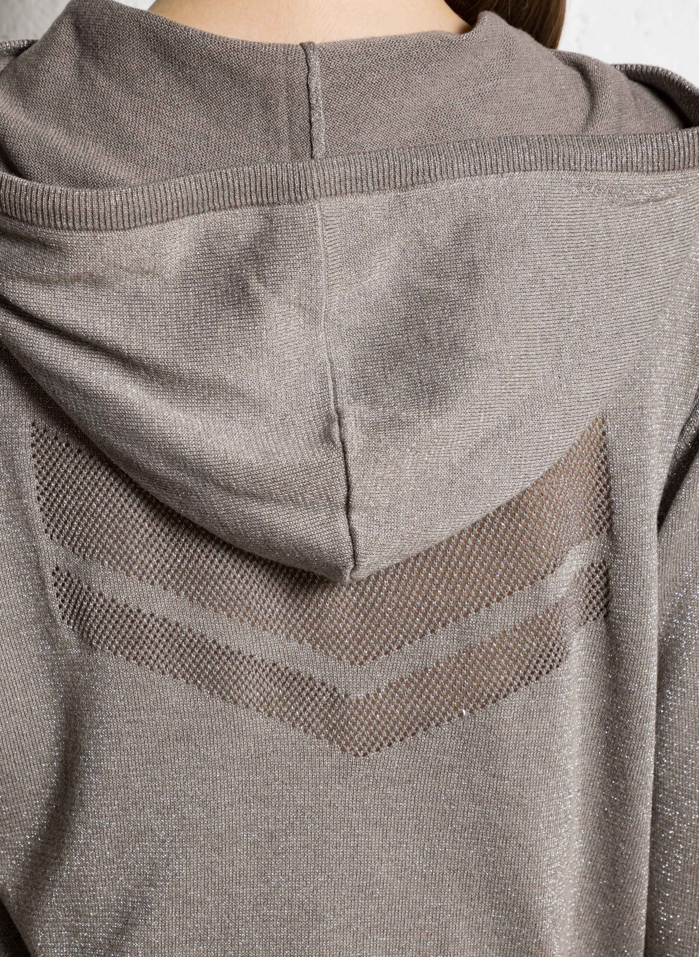 Zipped hooded cardigan IKKS Beige