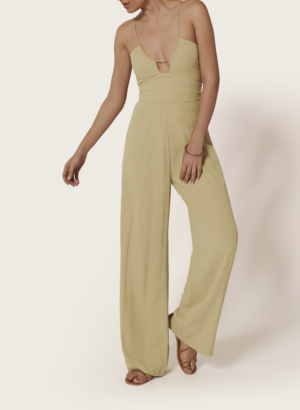 Wijde en soepele jumpsuit KARMA KOMA Beige