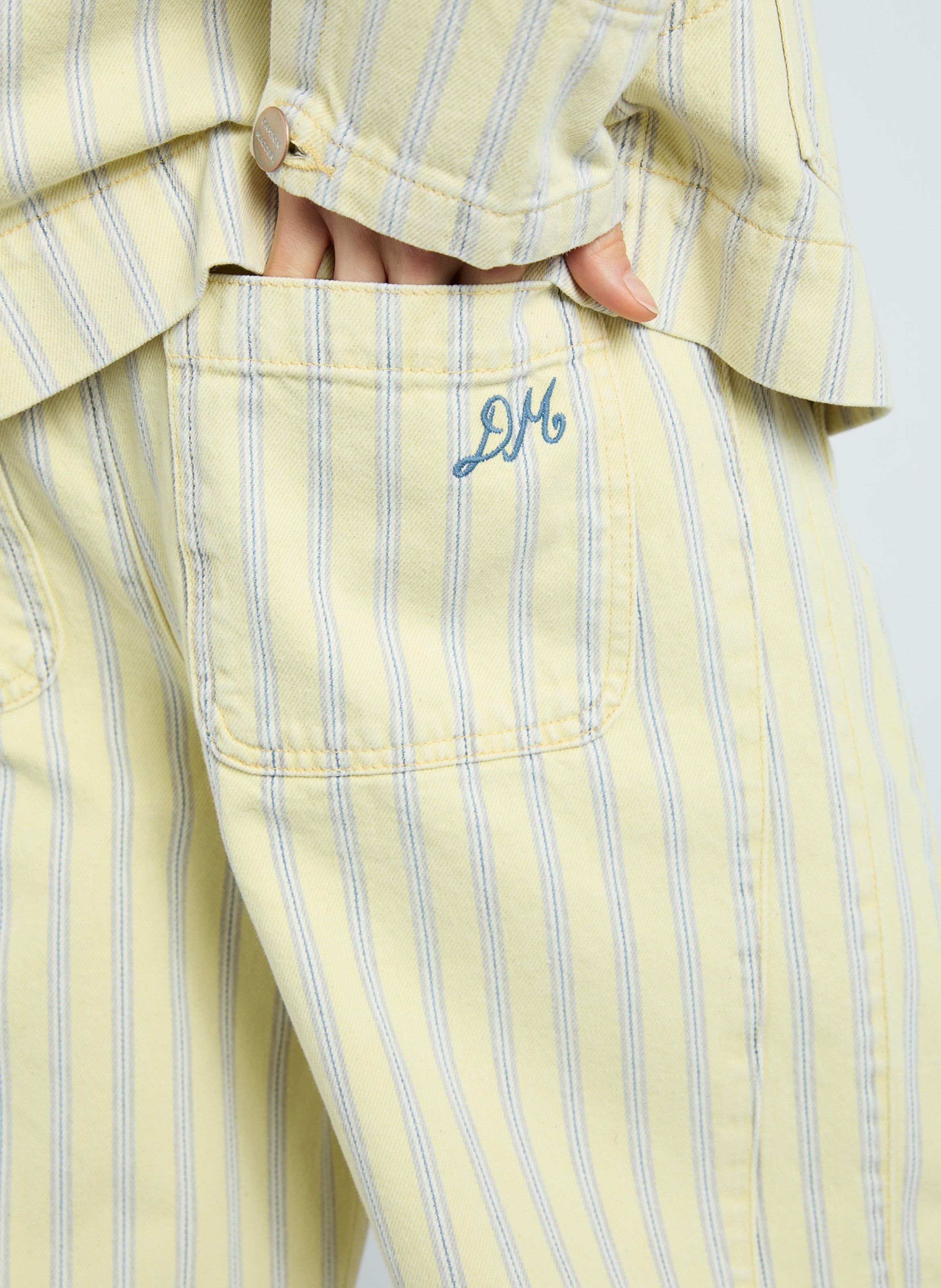 Striped jeans with elastic waistband DAMSON MADDER Yellow