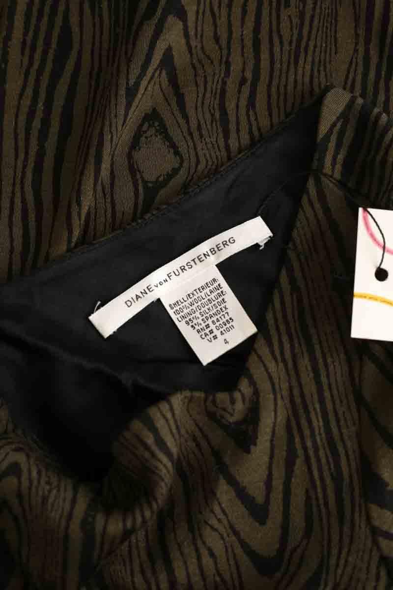 V-neck dress DIANE VON FURSTENBERG - Seconde Main Khaki