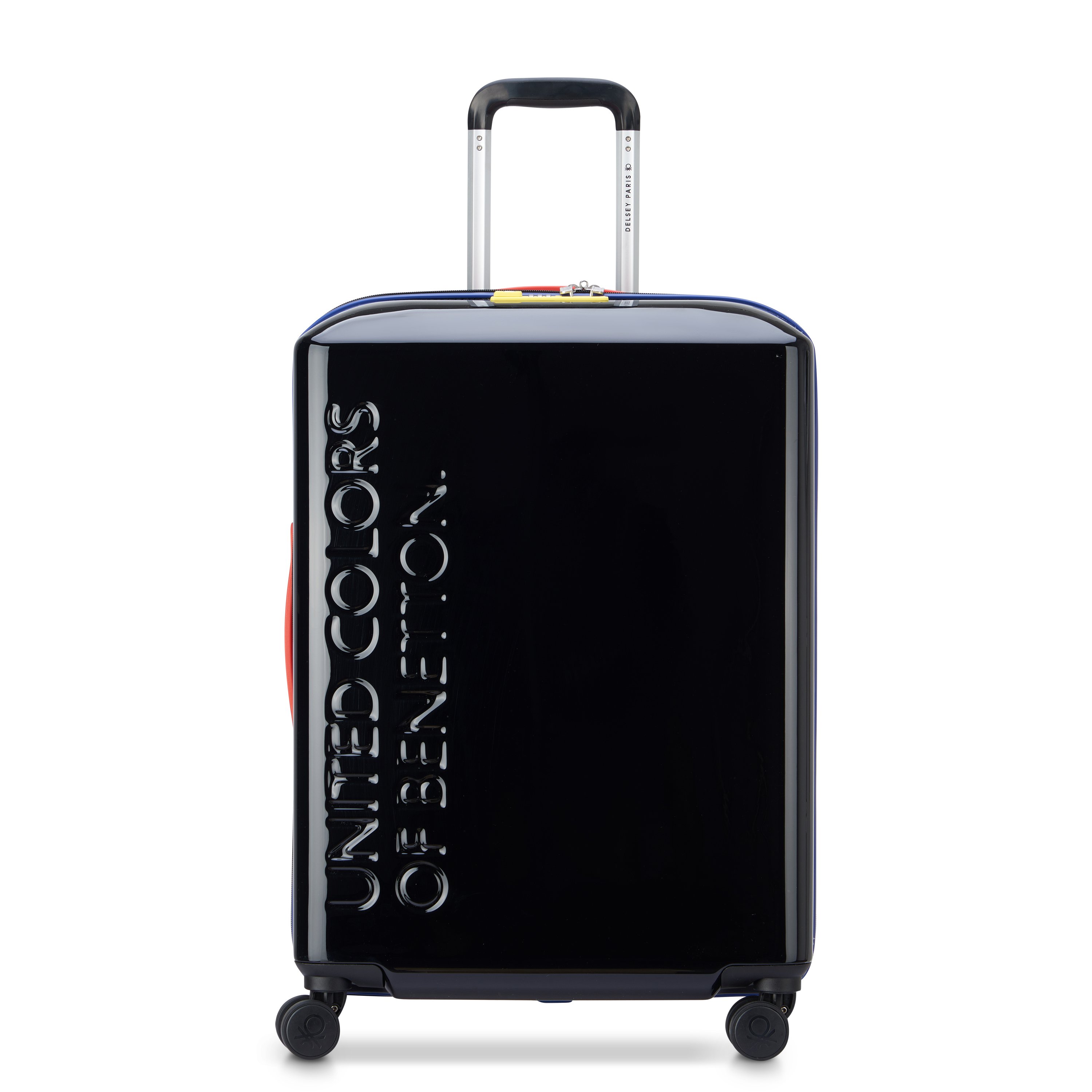 Checked hard shell suitcase 65 cm x 46 cm x 27 cm - 68 l - l DELSEY PARIS