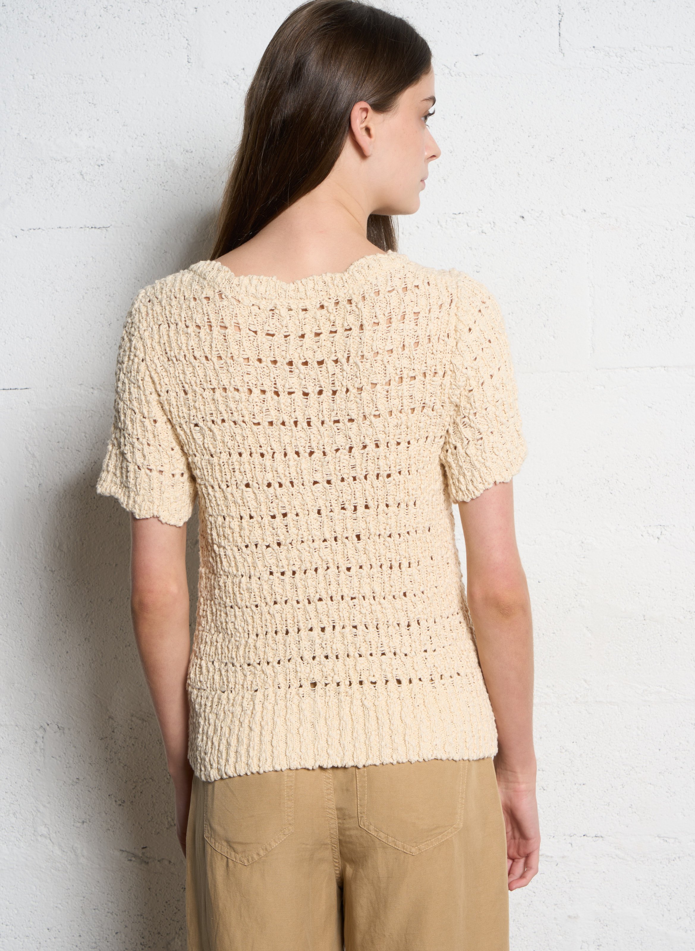 Aimee dotted Swiss top NITAH Yellow