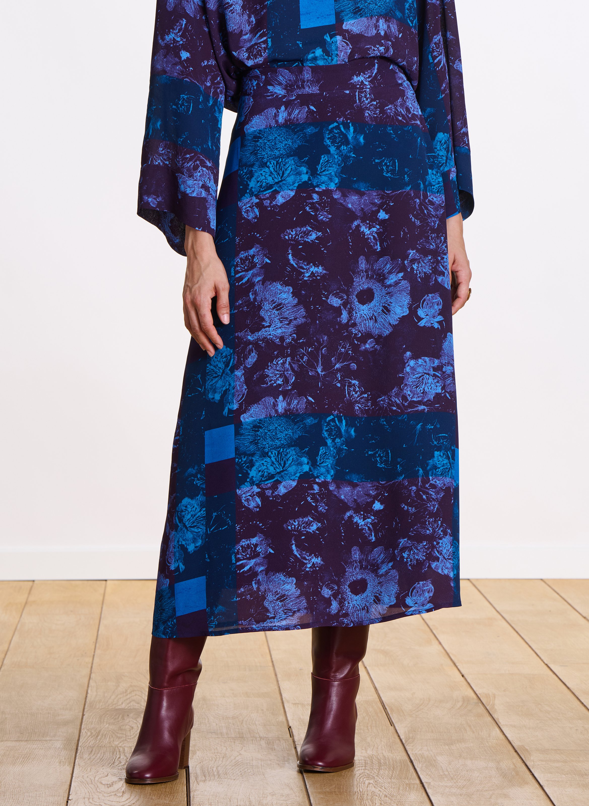 Jupe évasée à motifs LA FEE MARABOUTEE Violet